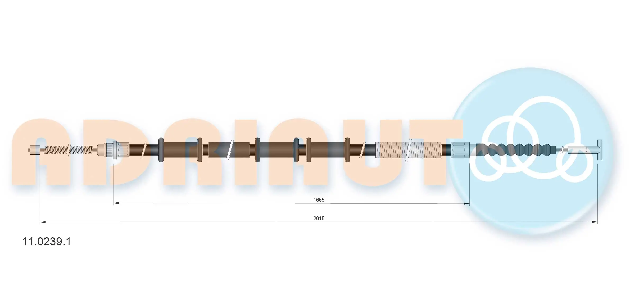 Cable Pull, parking brake 11.0239.1