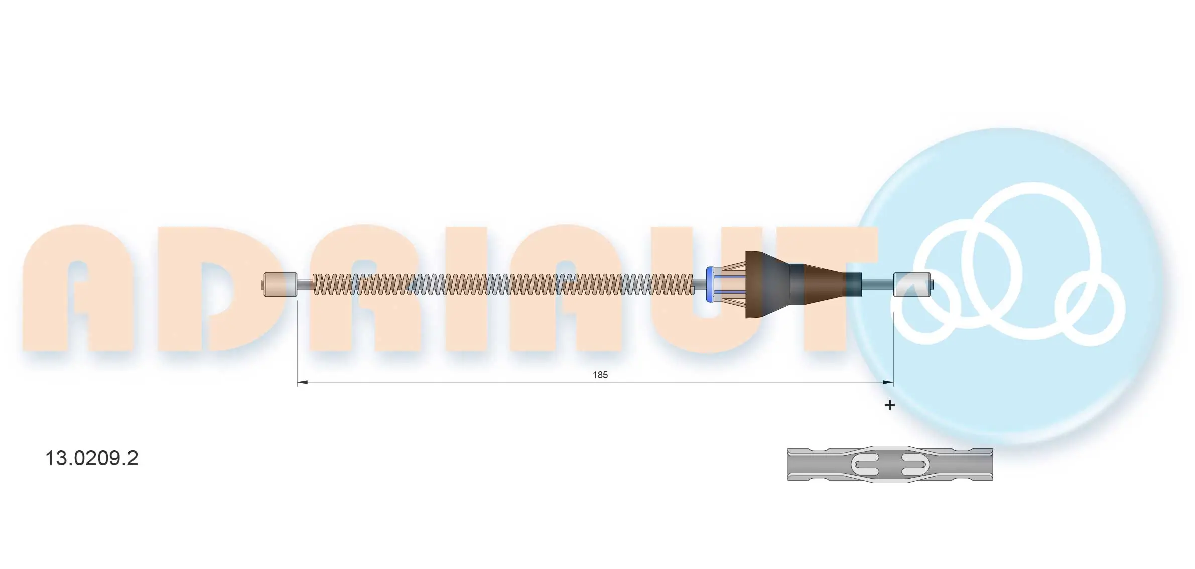 Cable Pull, parking brake 13.0209.2