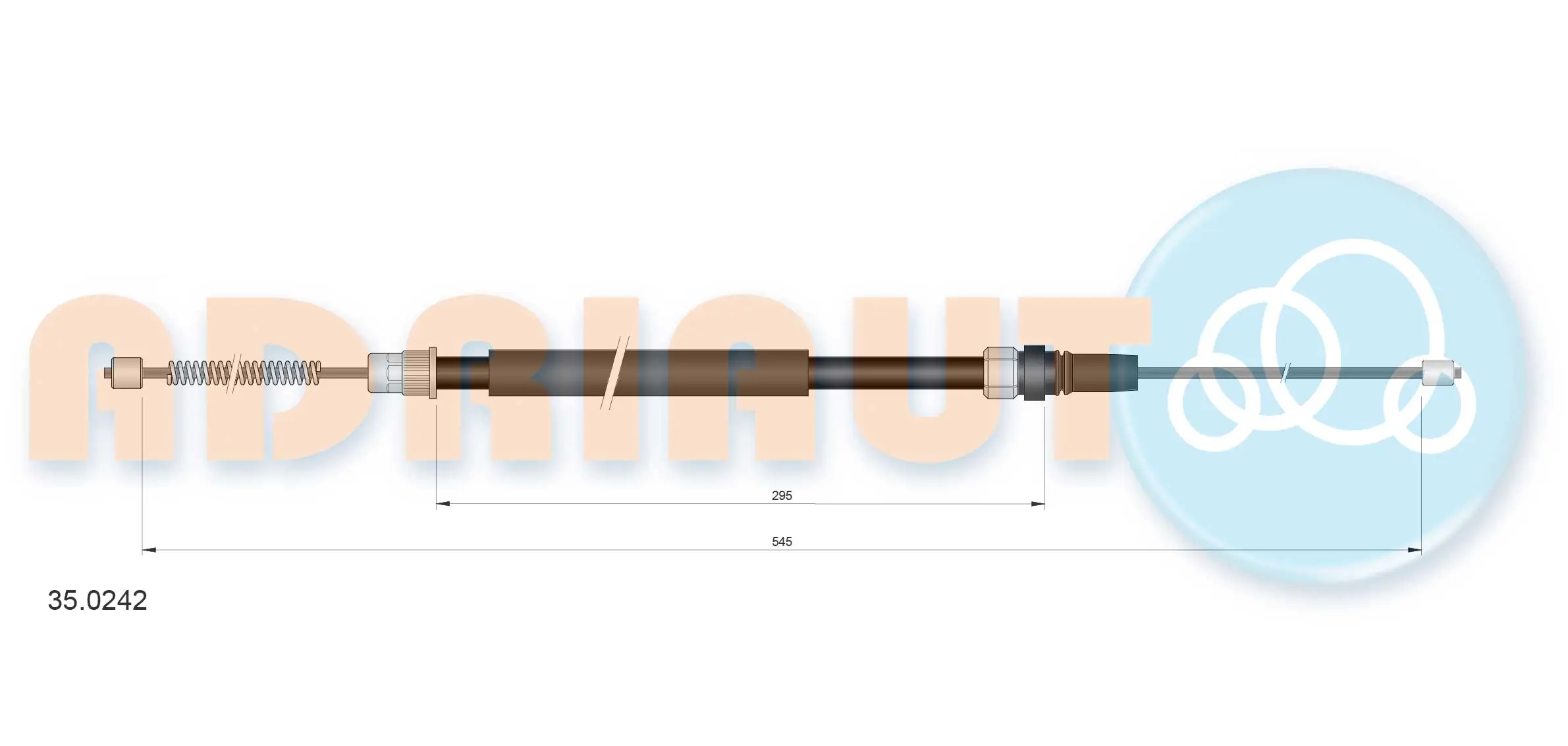 Cable Pull, parking brake 35.0242