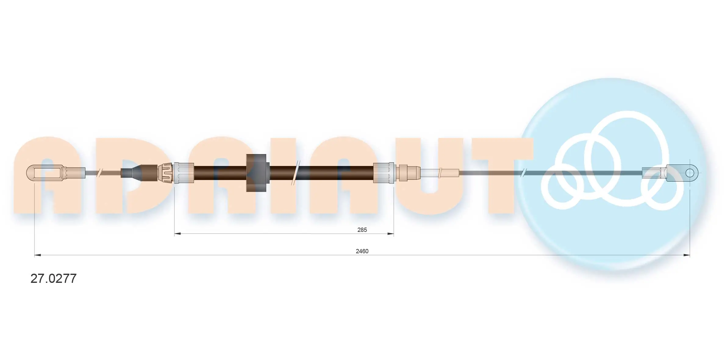 Cable Pull, parking brake 27.0277