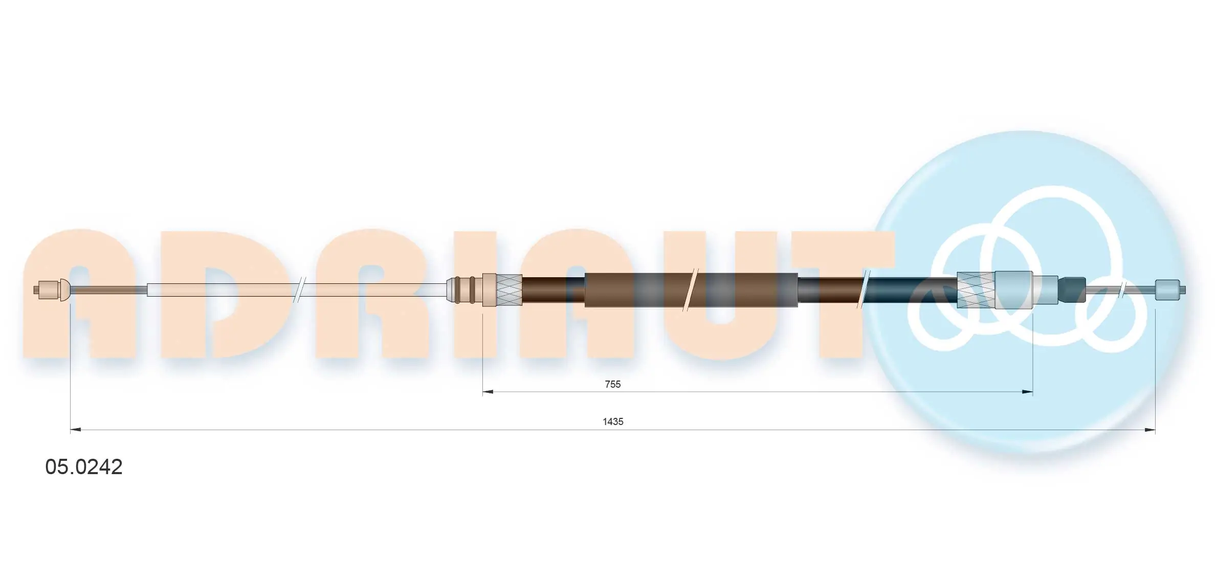 Cable Pull, parking brake 05.0242