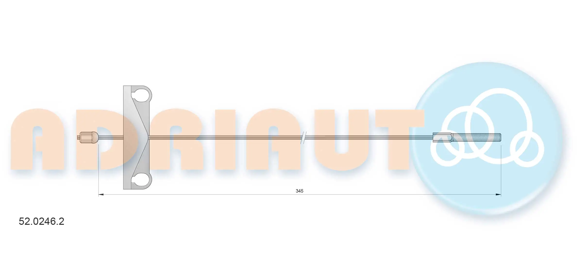 Cable Pull, parking brake 52.0246.2