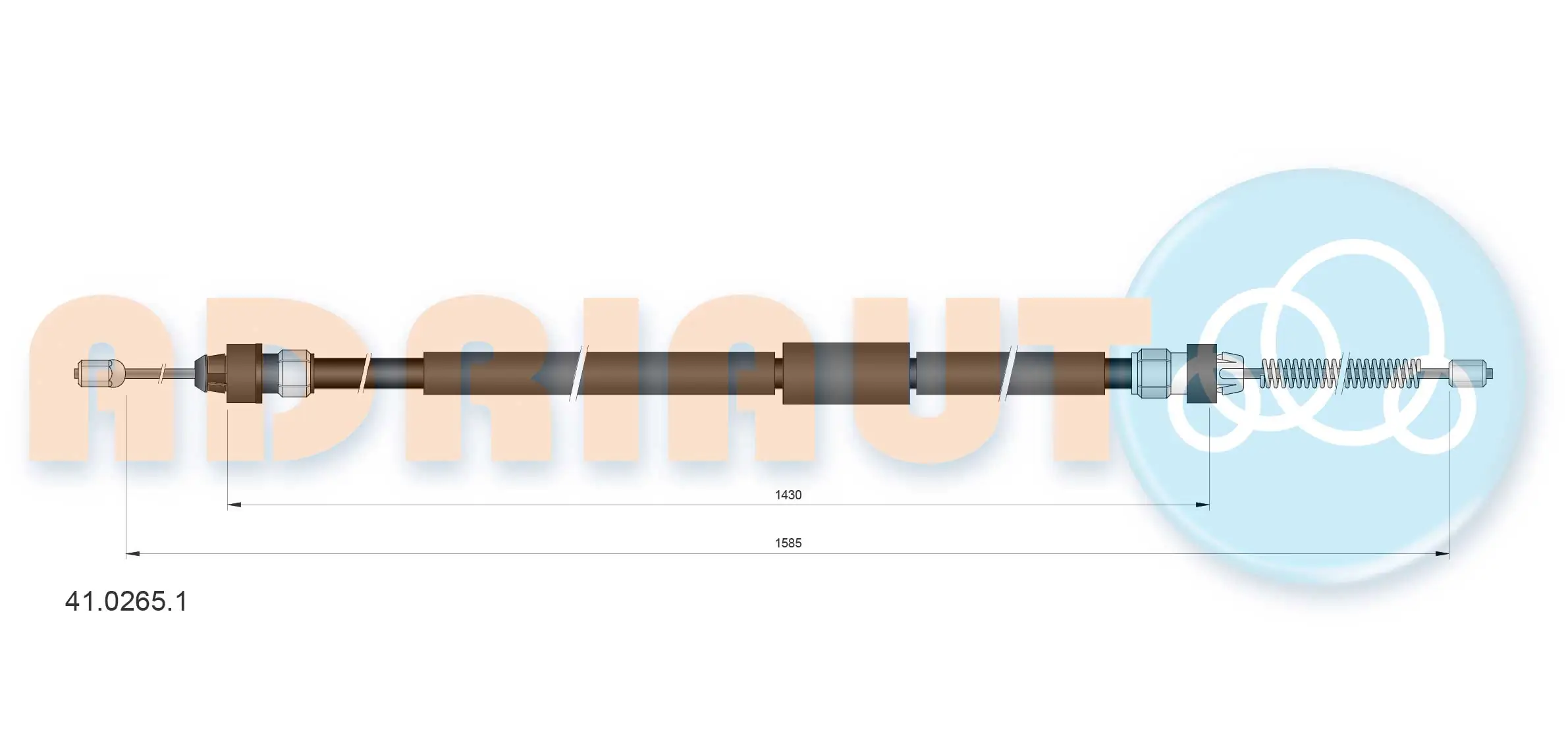 Cable Pull, parking brake 41.0265.1