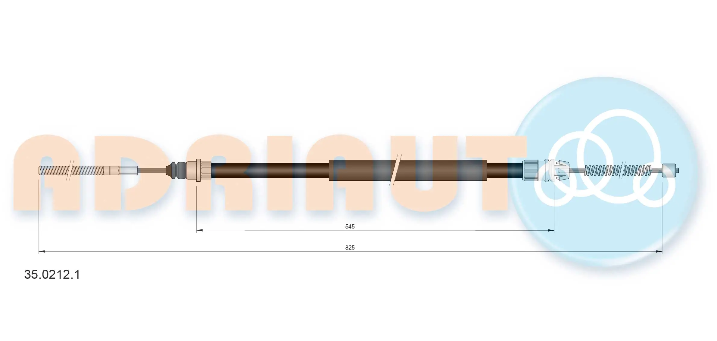 Cable Pull, parking brake 35.0212.1