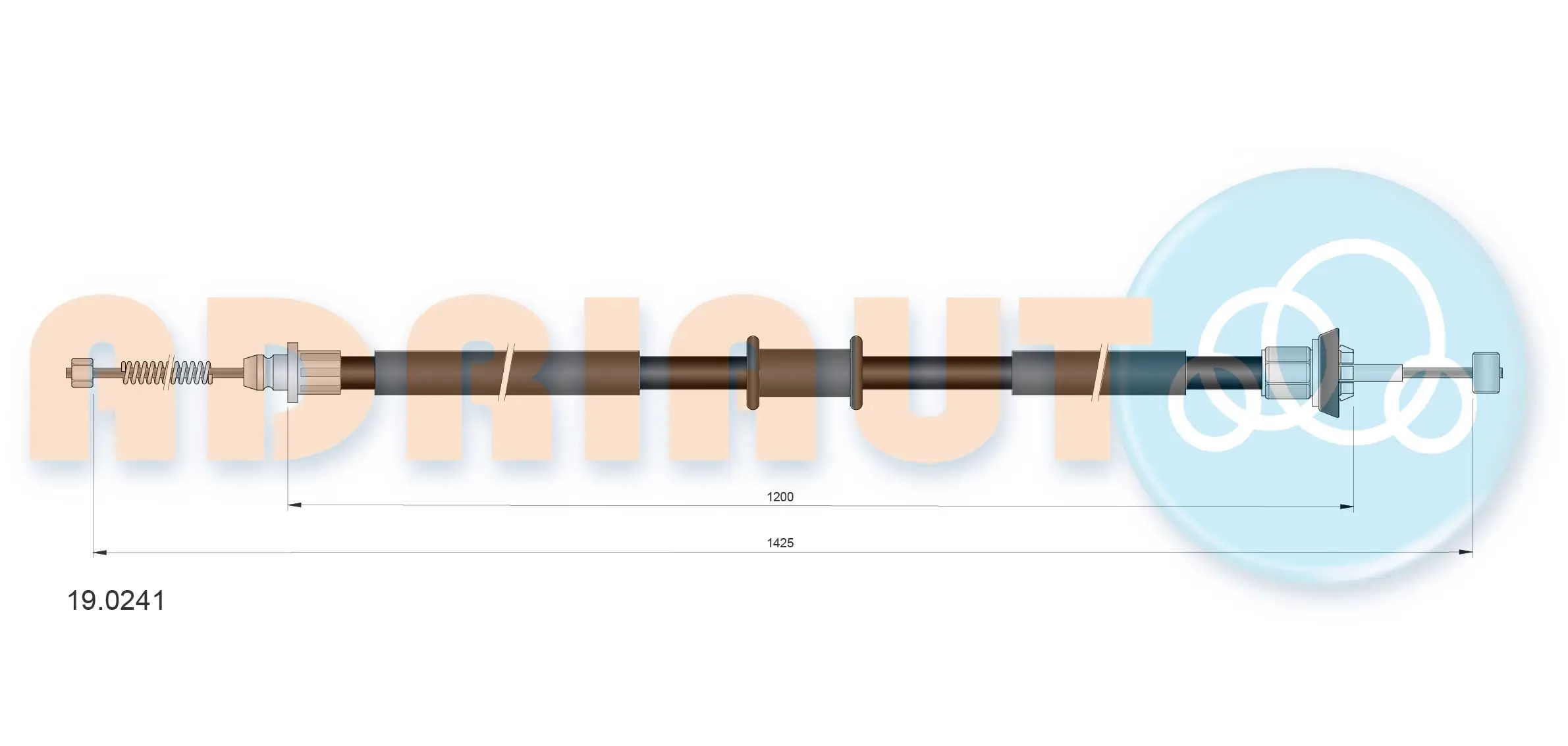 Cable Pull, parking brake 19.0241