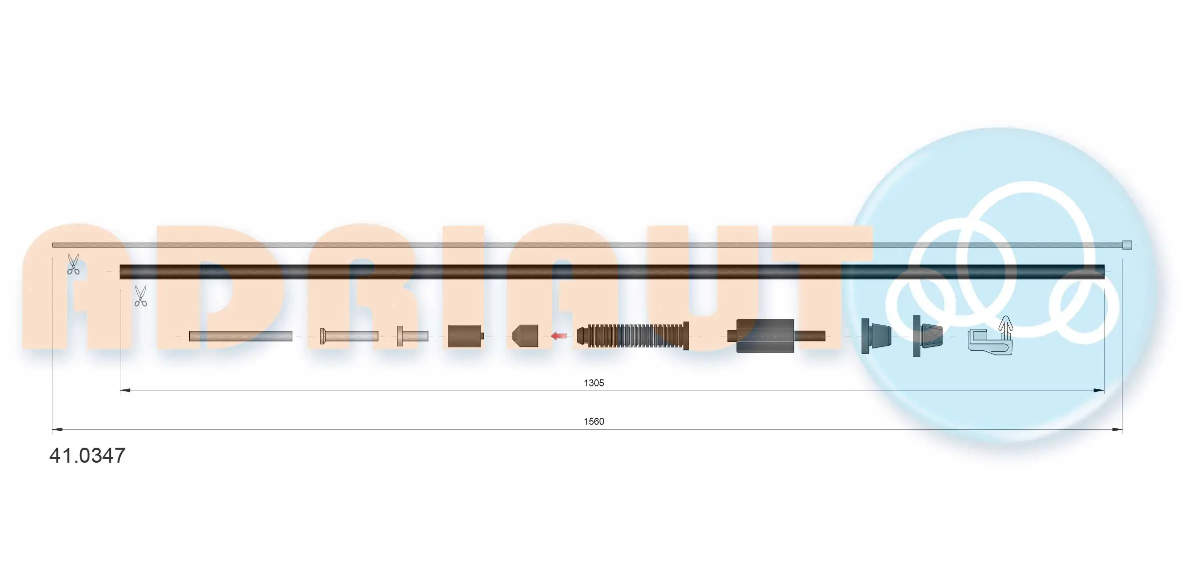 Accelerator Cable 41.0347