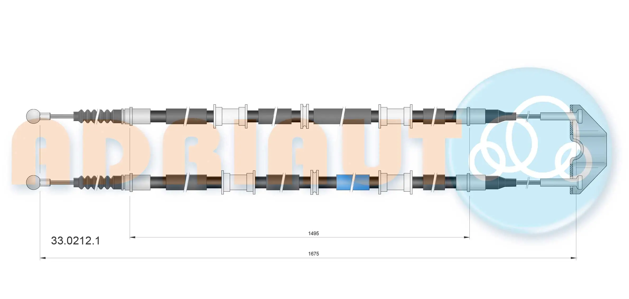 Cable Pull, parking brake 33.0212.1