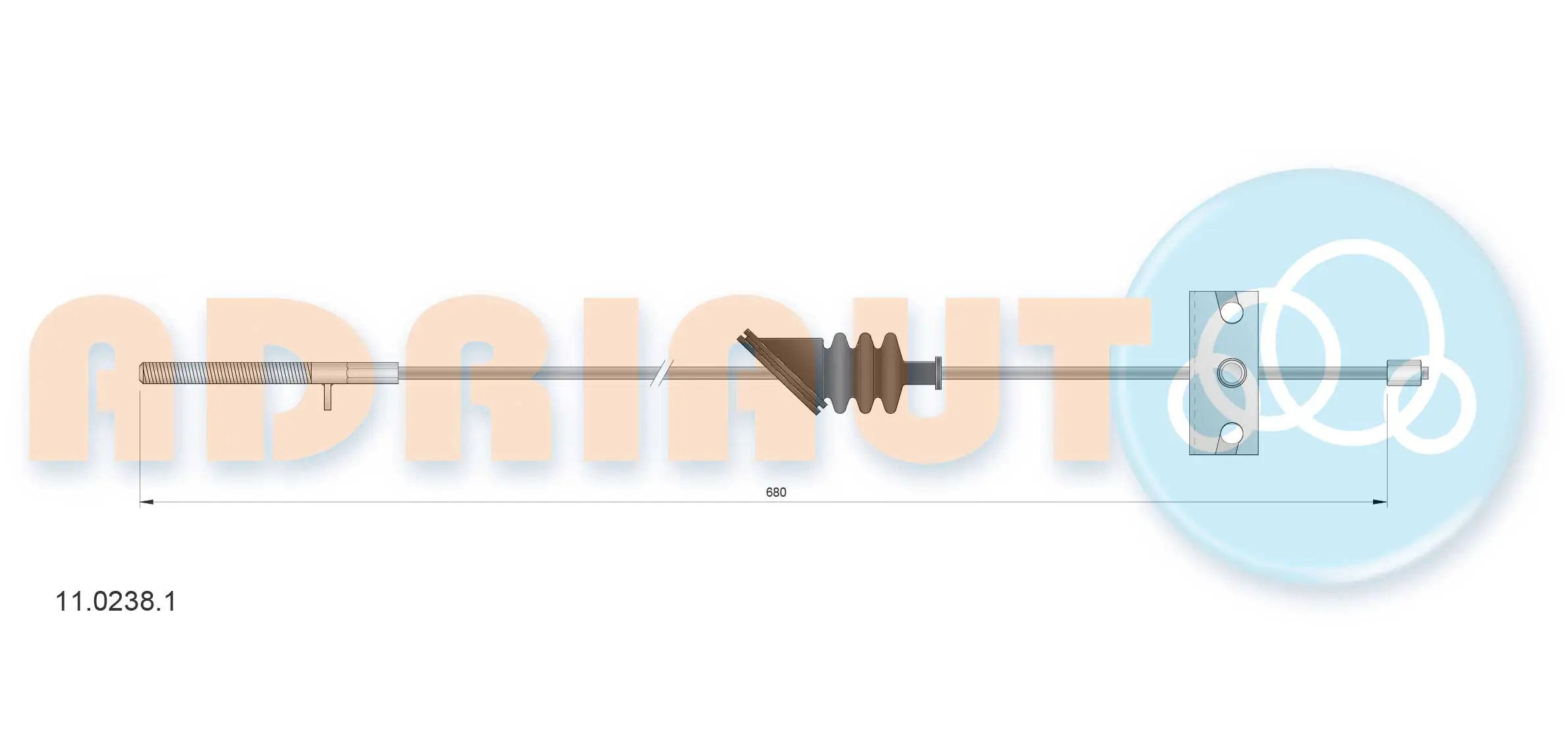 Cable Pull, parking brake 11.0238.1