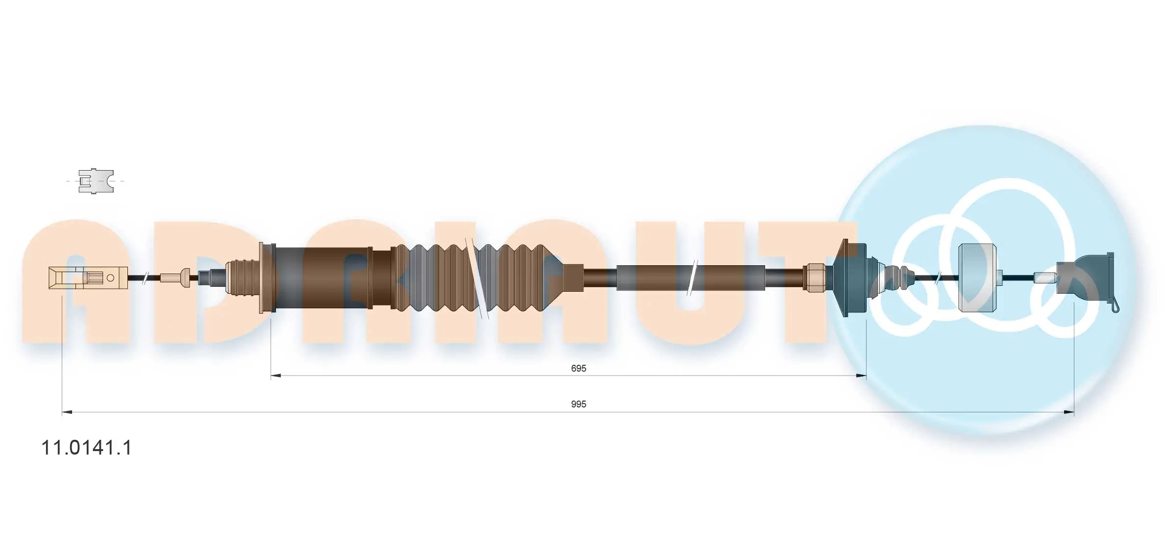 Cable Pull, clutch control 11.0141.1