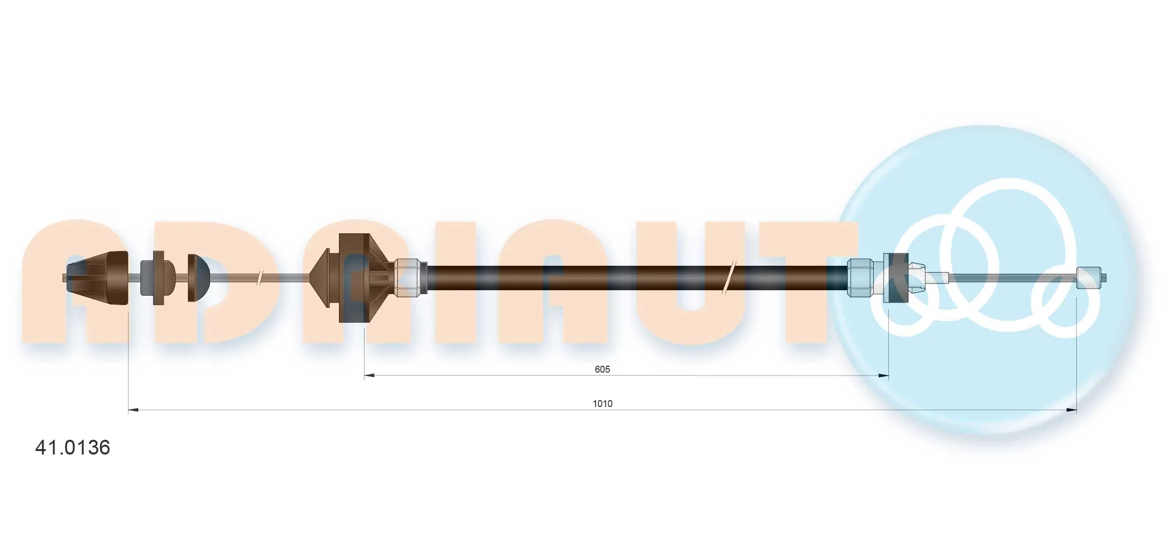 Cable Pull, clutch control 41.0136