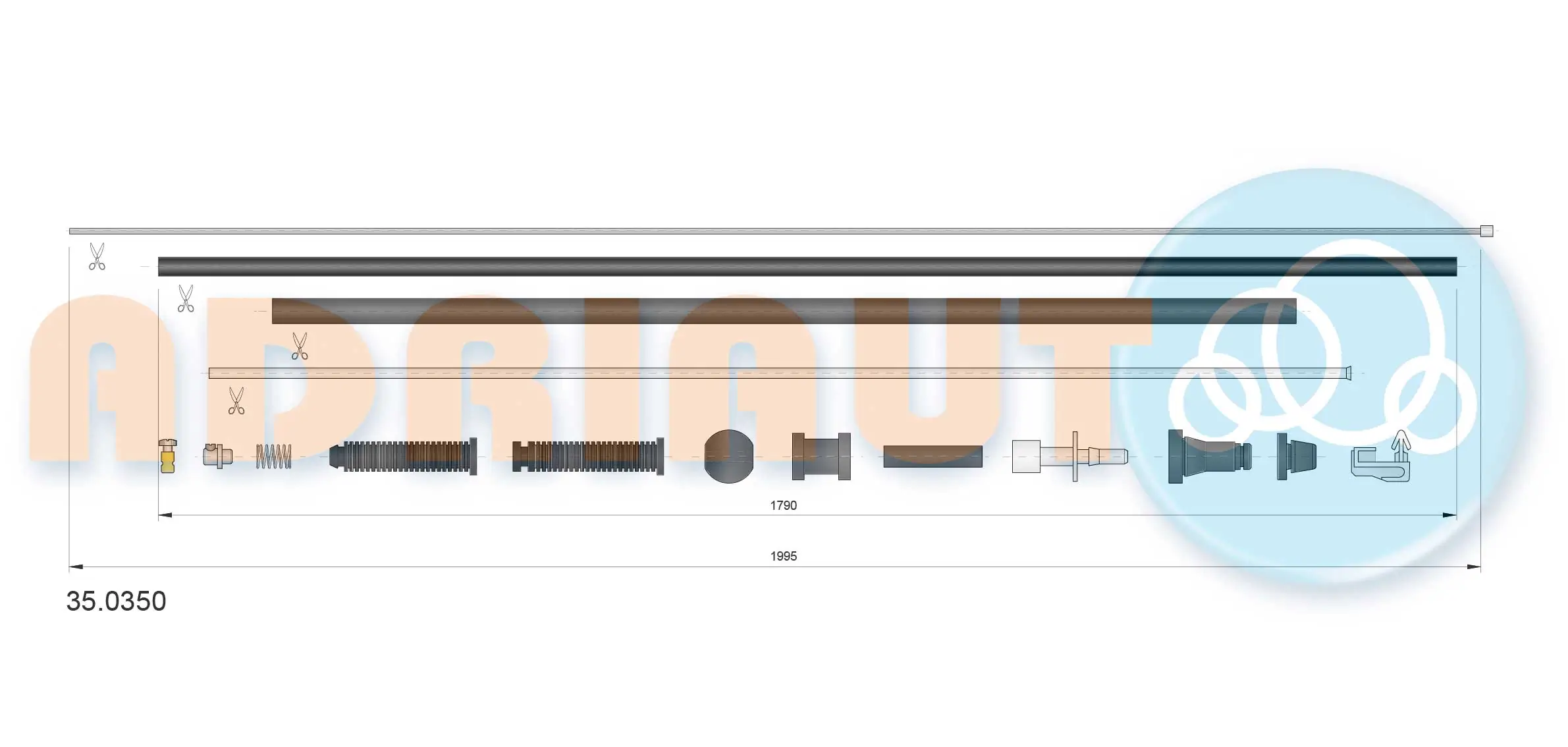 Accelerator Cable 35.0350