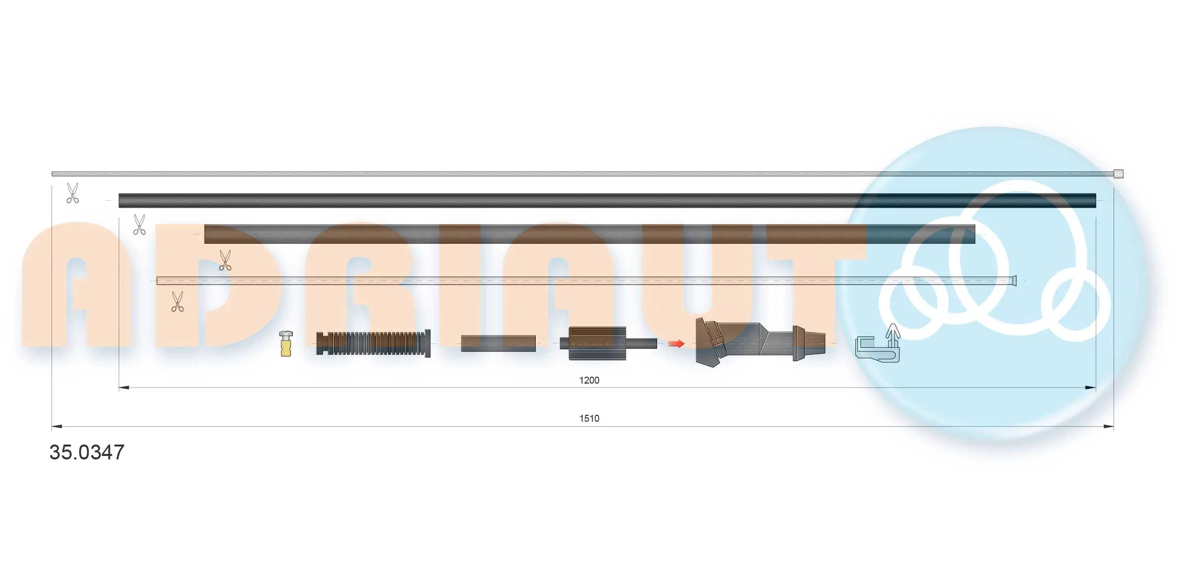 Accelerator Cable 35.0347