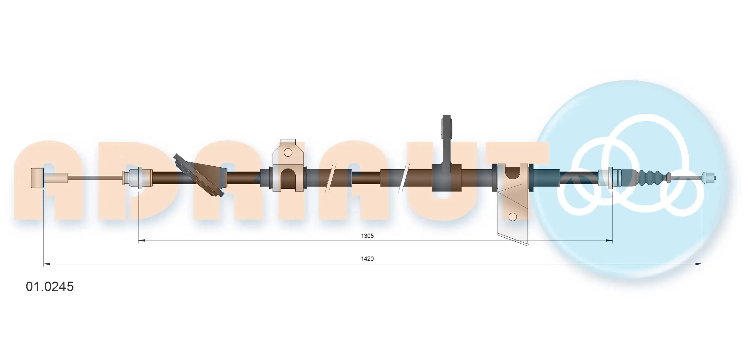 Cable Pull, parking brake 01.0245