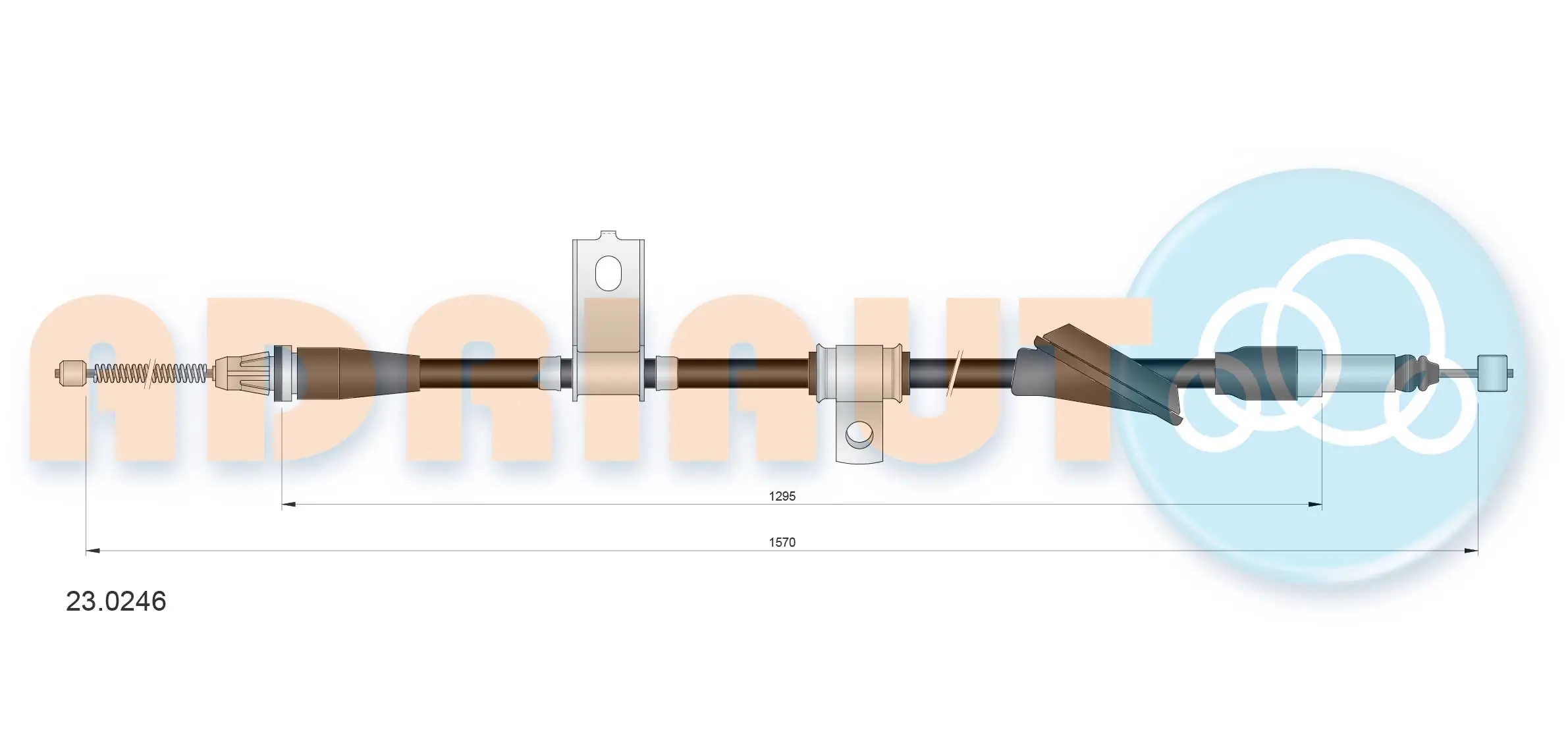 Cable Pull, parking brake 23.0246