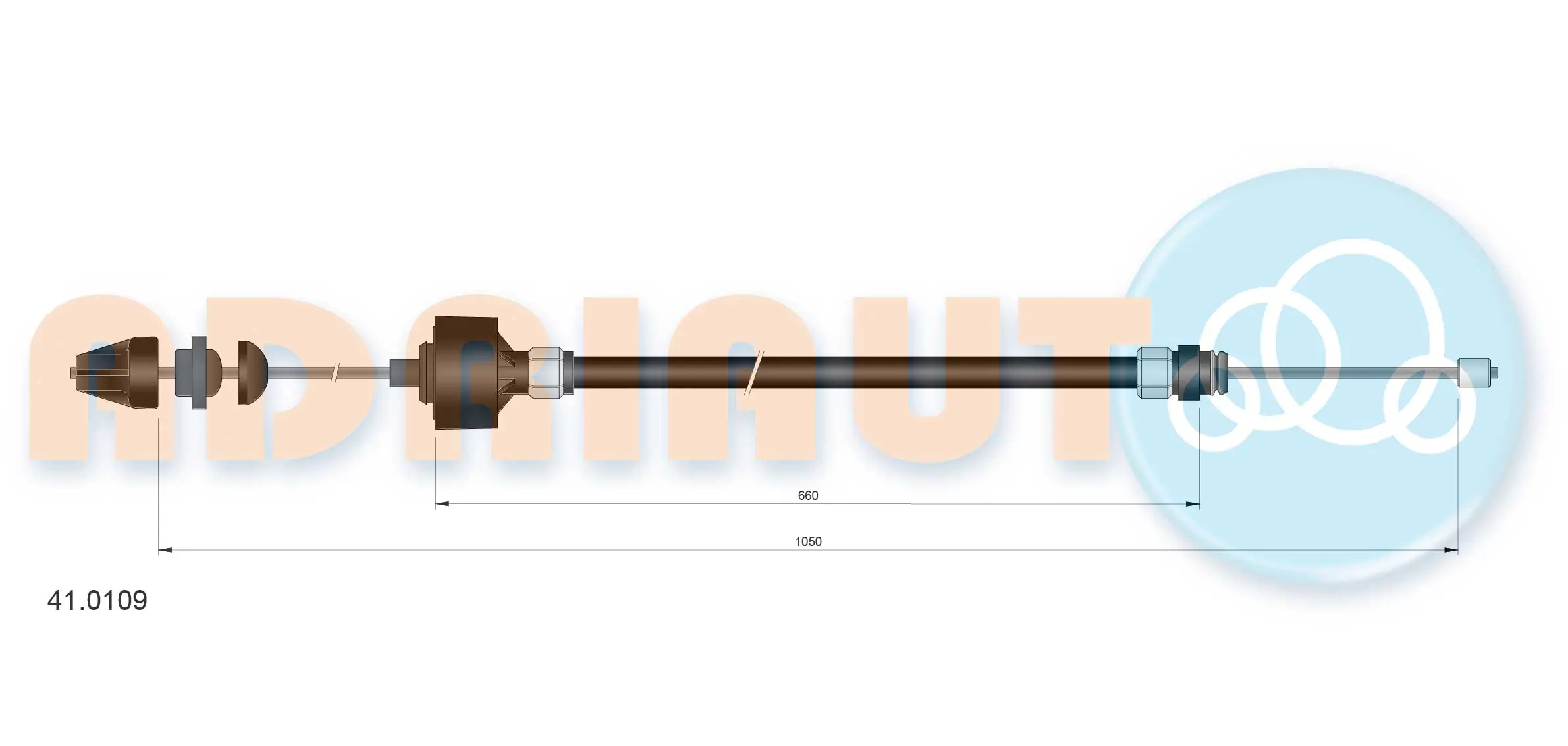Cable Pull, clutch control 41.0109