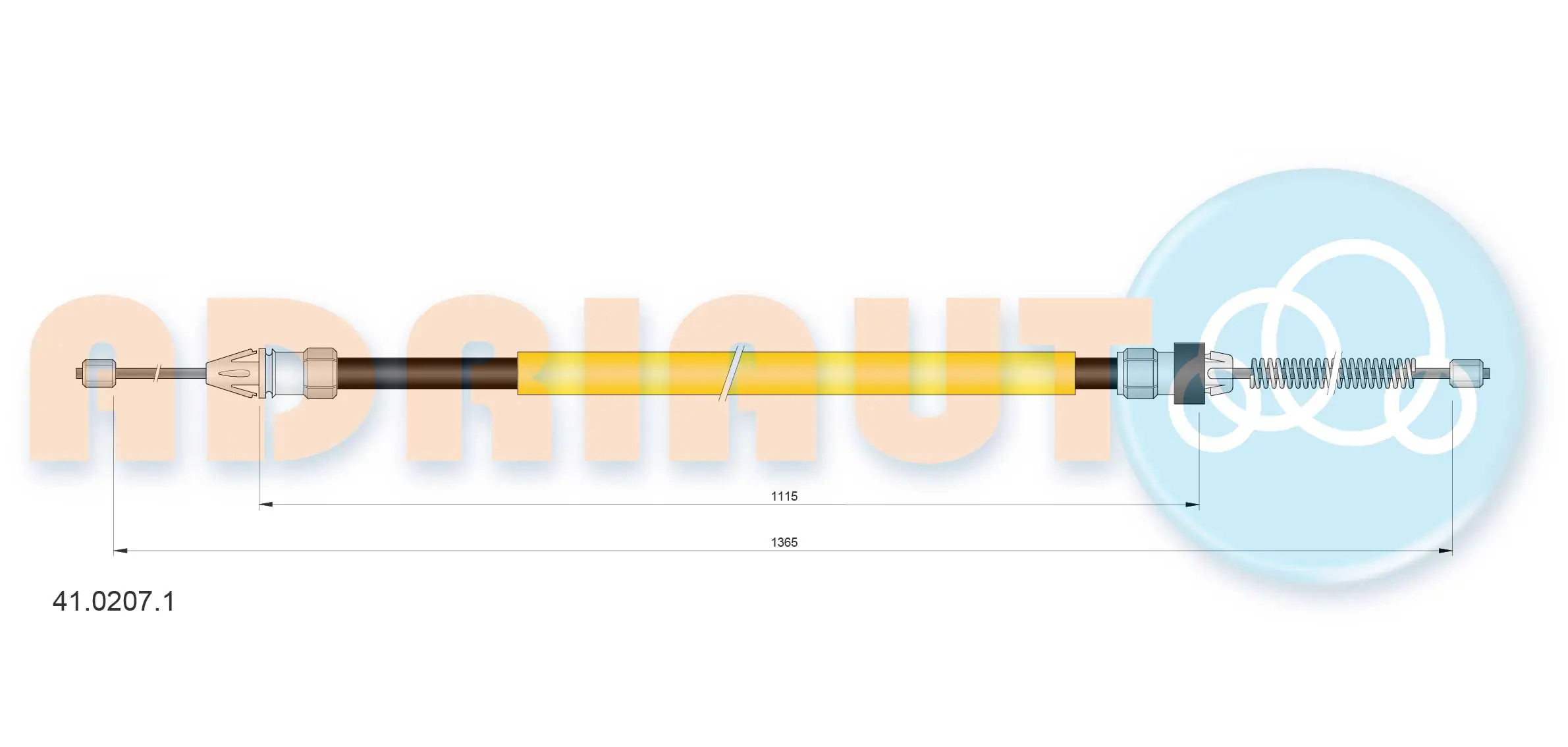 Cable Pull, parking brake 41.0207.1