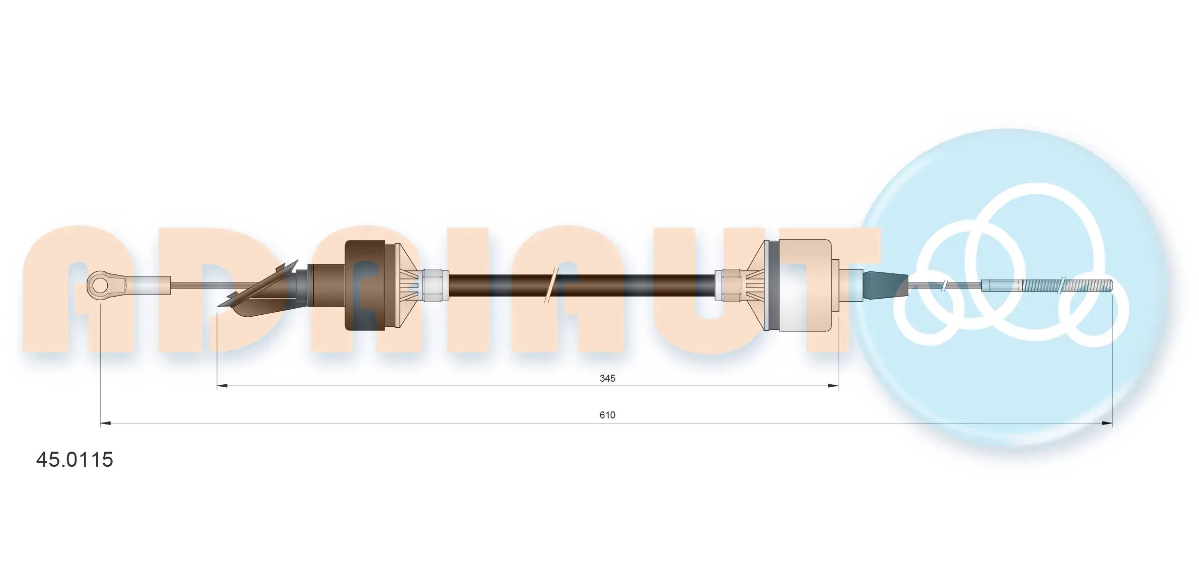 Cable Pull, clutch control 45.0115