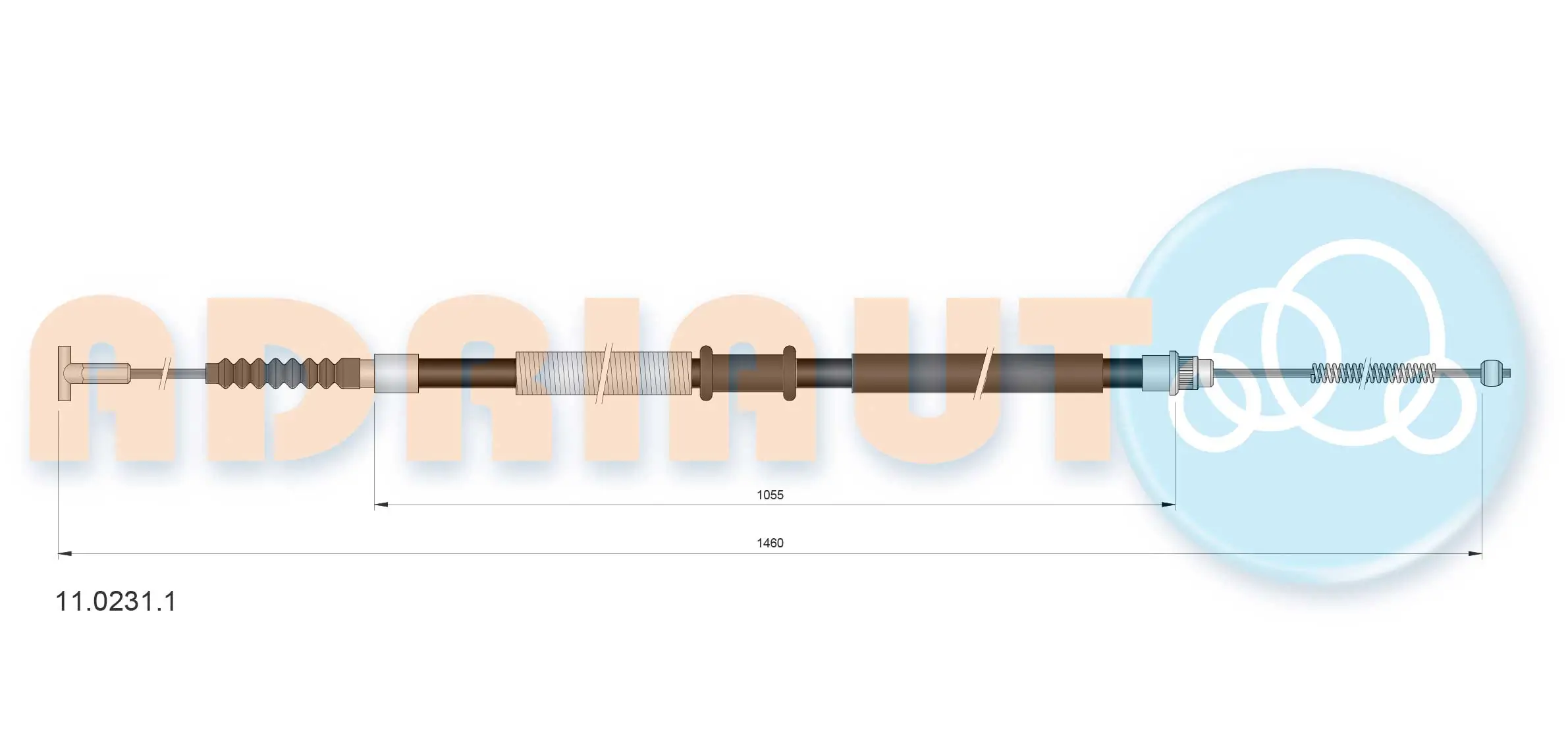Cable Pull, parking brake 11.0231.1