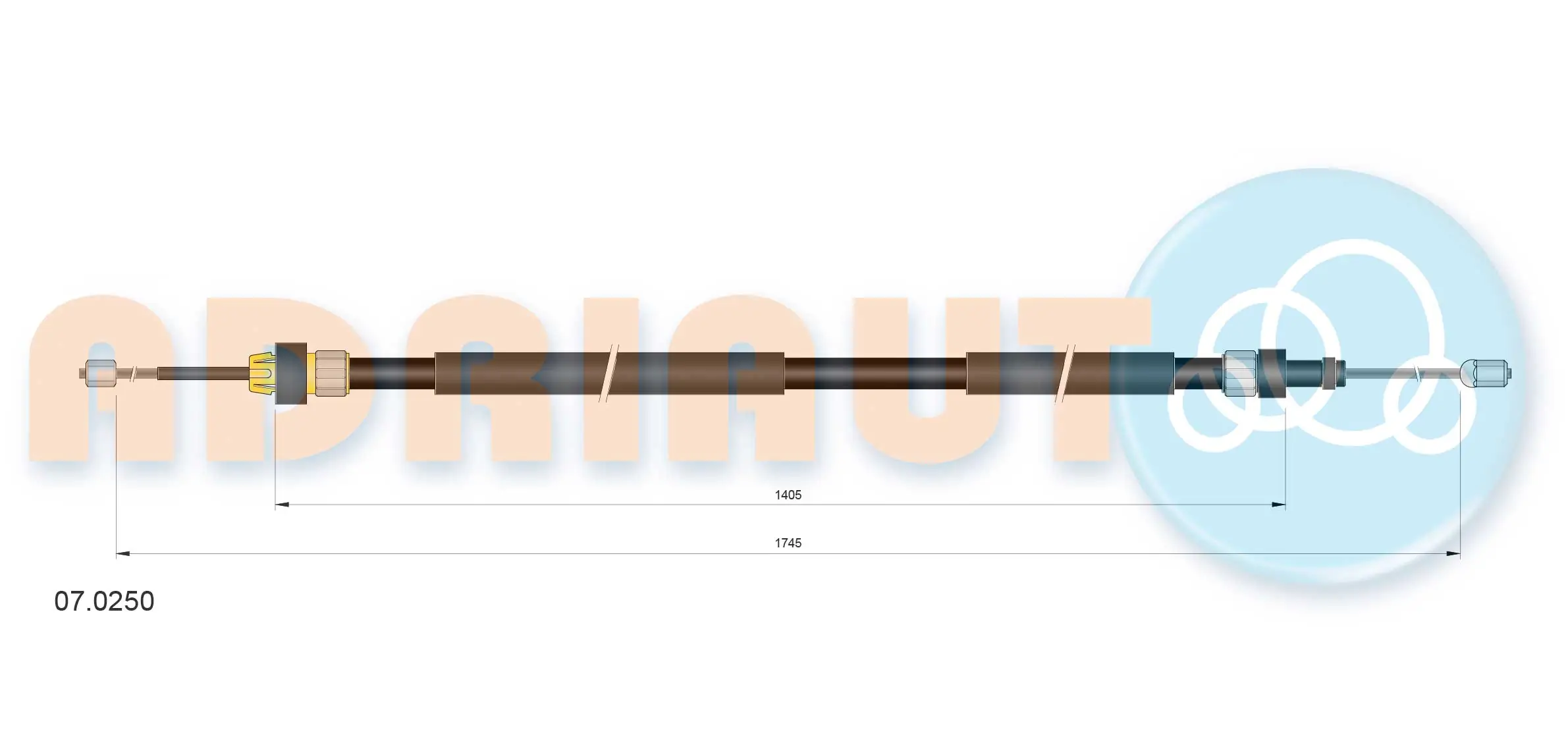 Cable Pull, parking brake 07.0250