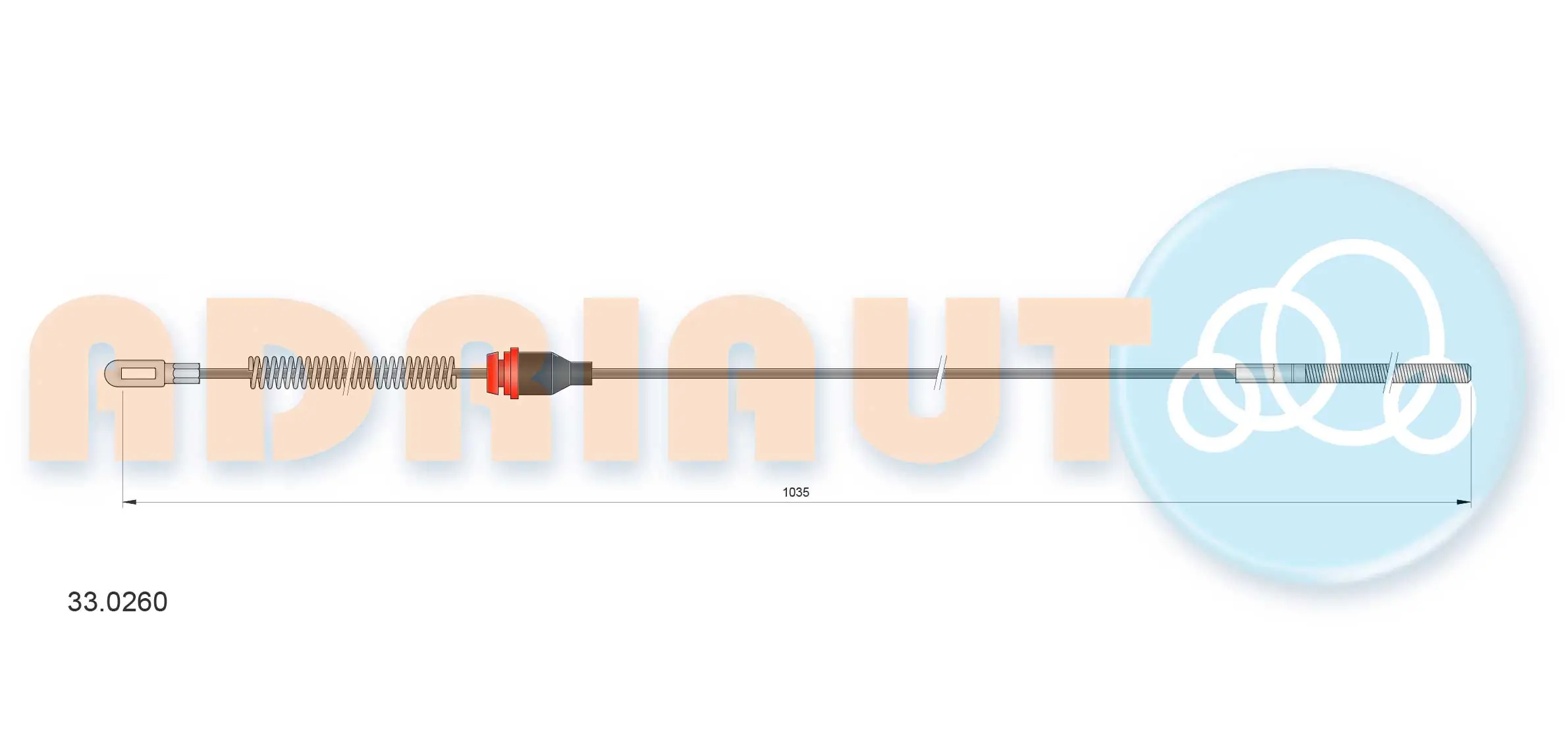 Cable Pull, parking brake 33.0260