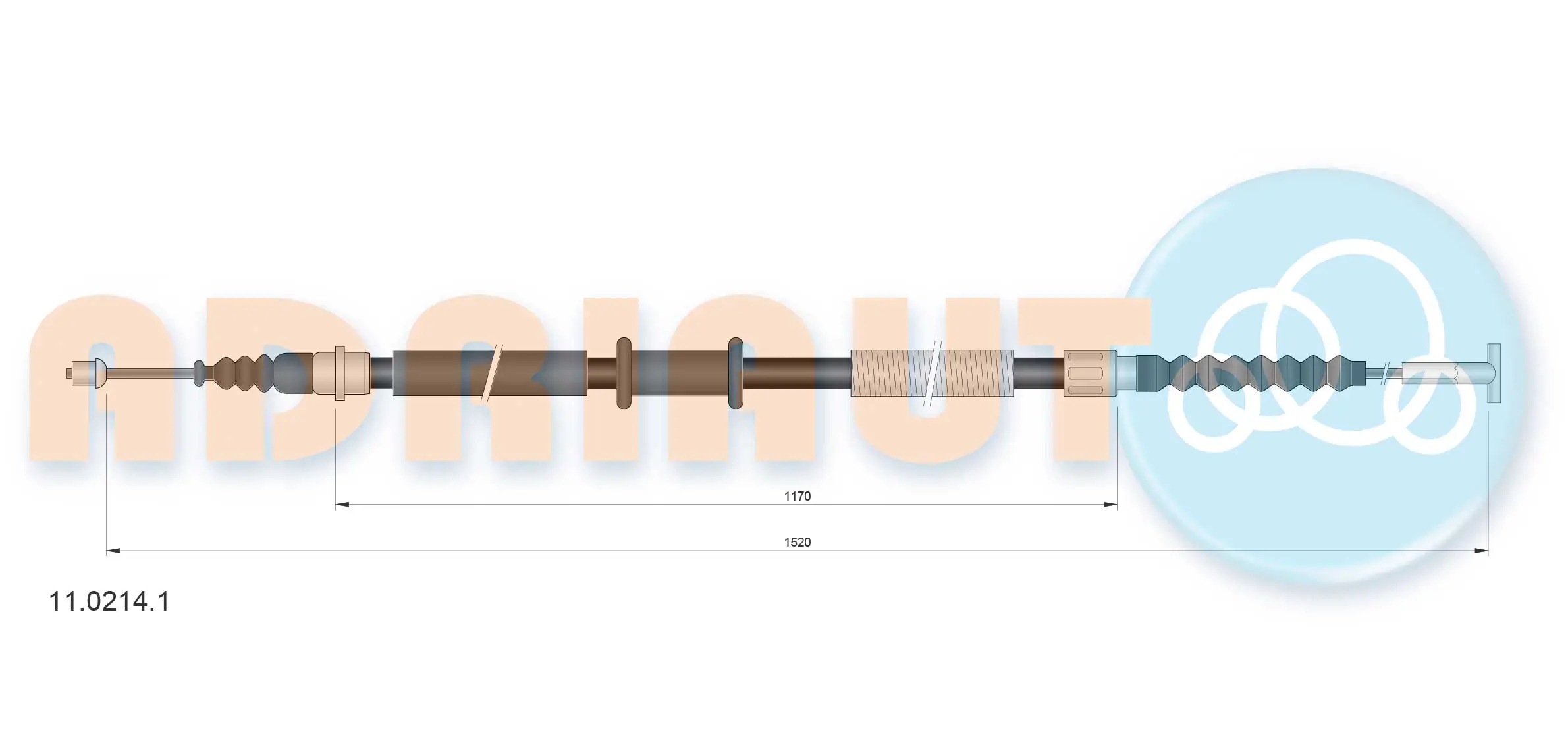 Cable Pull, parking brake 11.0214.1