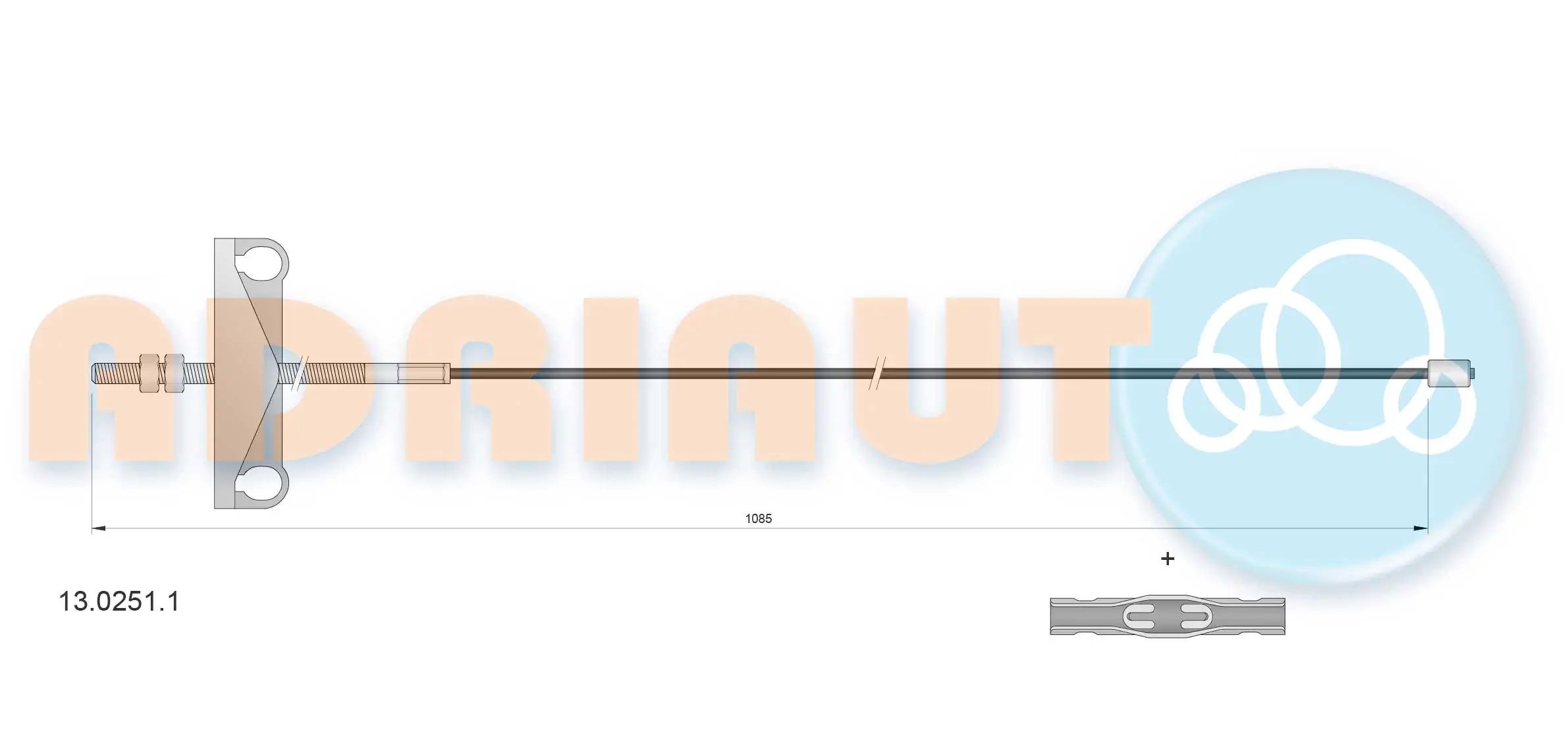 Cable Pull, parking brake 13.0251.1