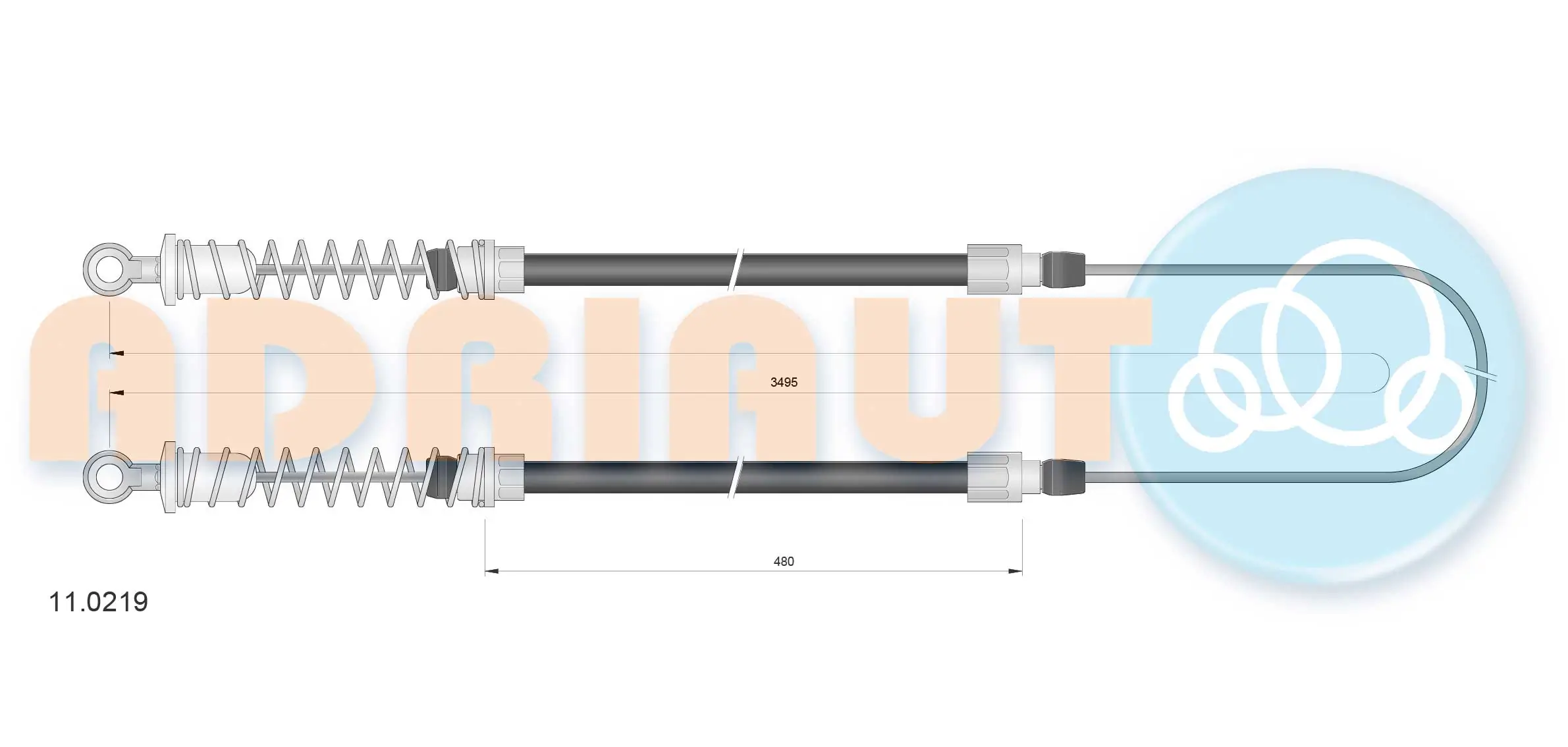 Cable Pull, parking brake 11.0219
