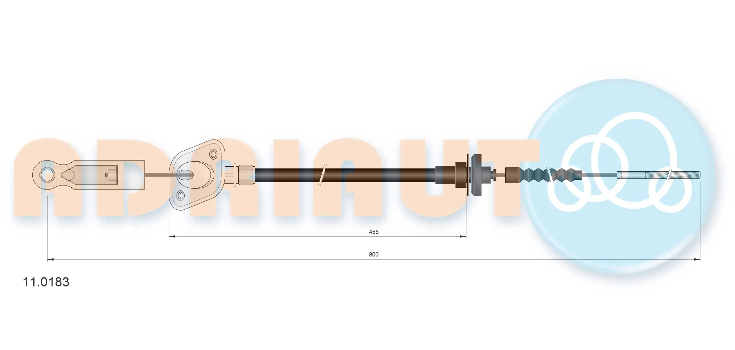 Cable Pull, clutch control 11.0183