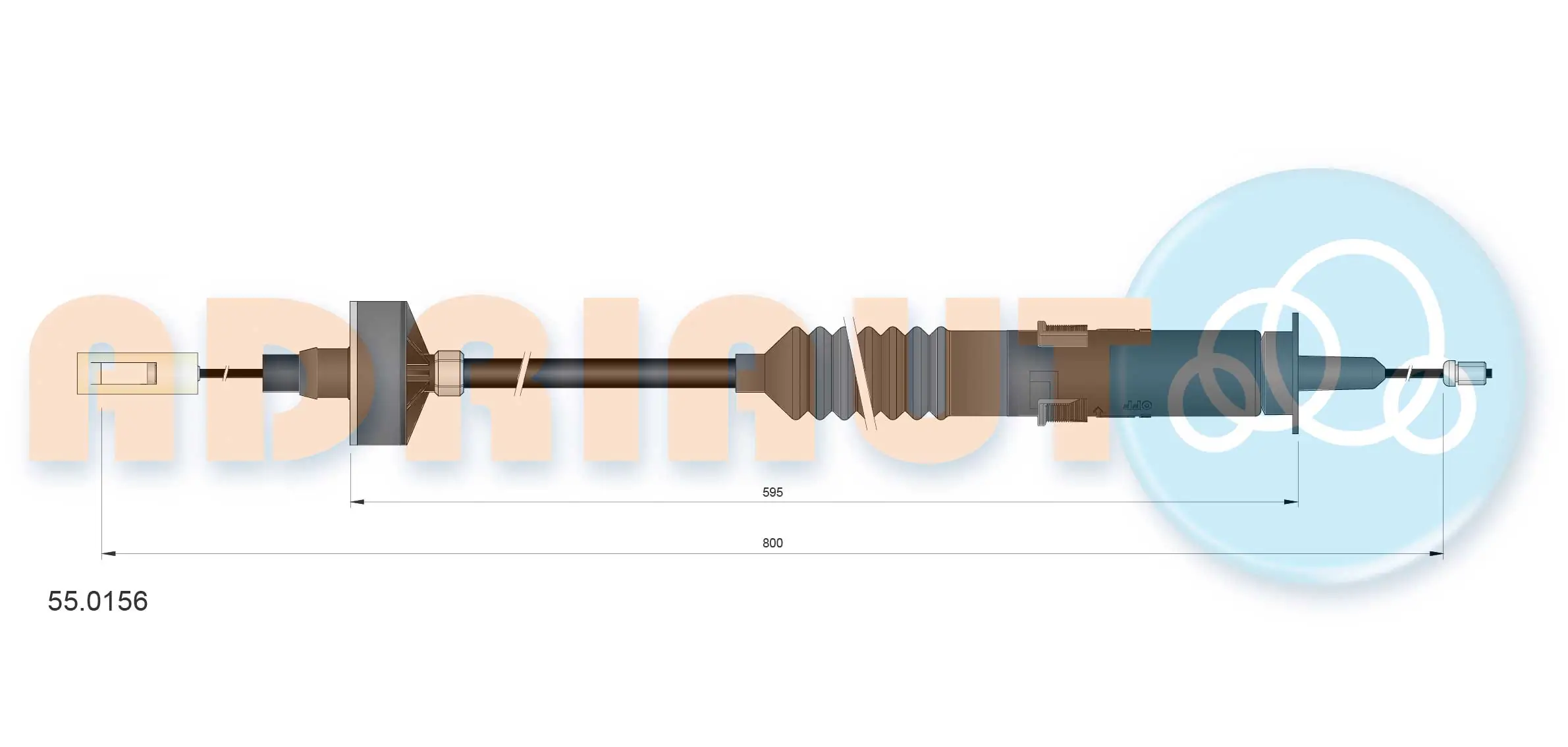 Cable Pull, clutch control 55.0156