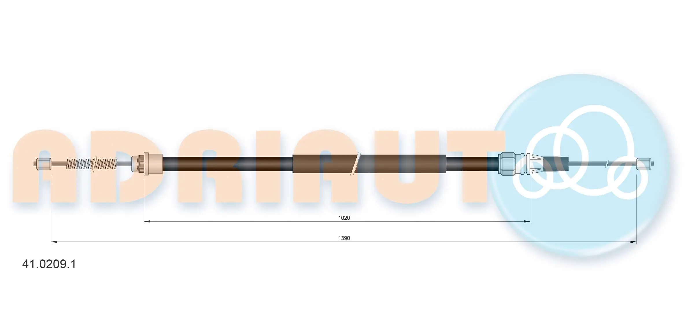 Cable Pull, parking brake 41.0209.1