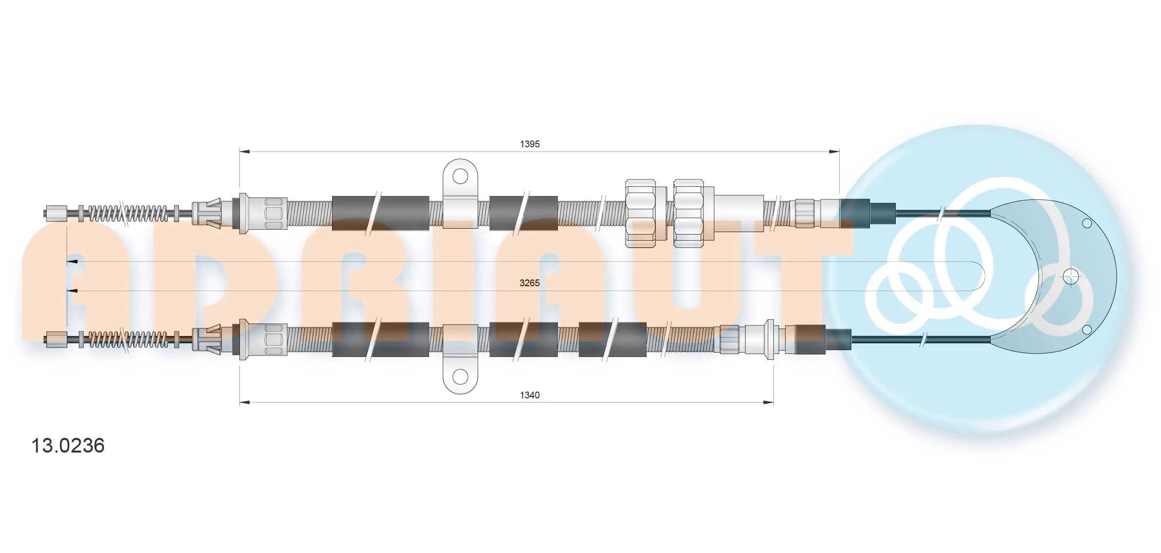 Cable Pull, parking brake 13.0236