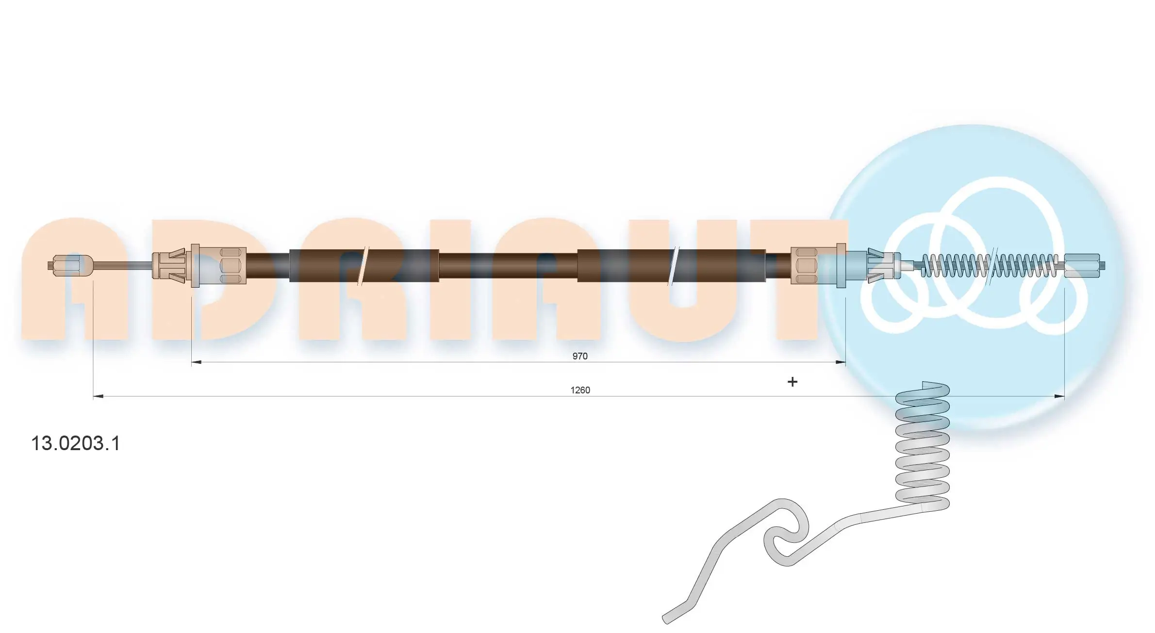 Cable Pull, parking brake 13.0203.1