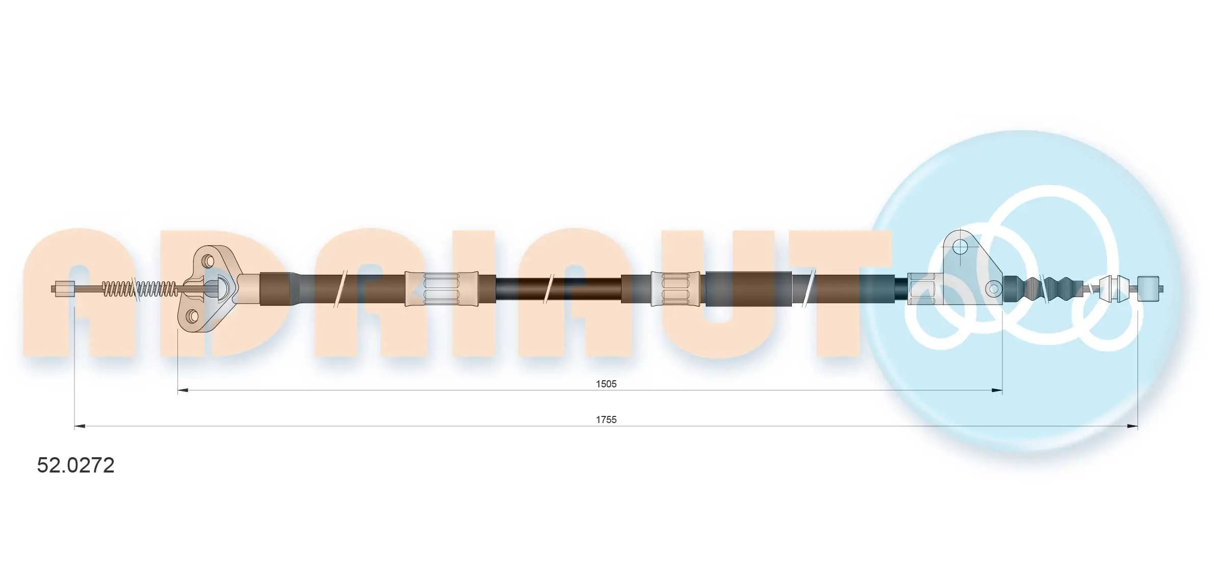 Cable Pull, parking brake 52.0272