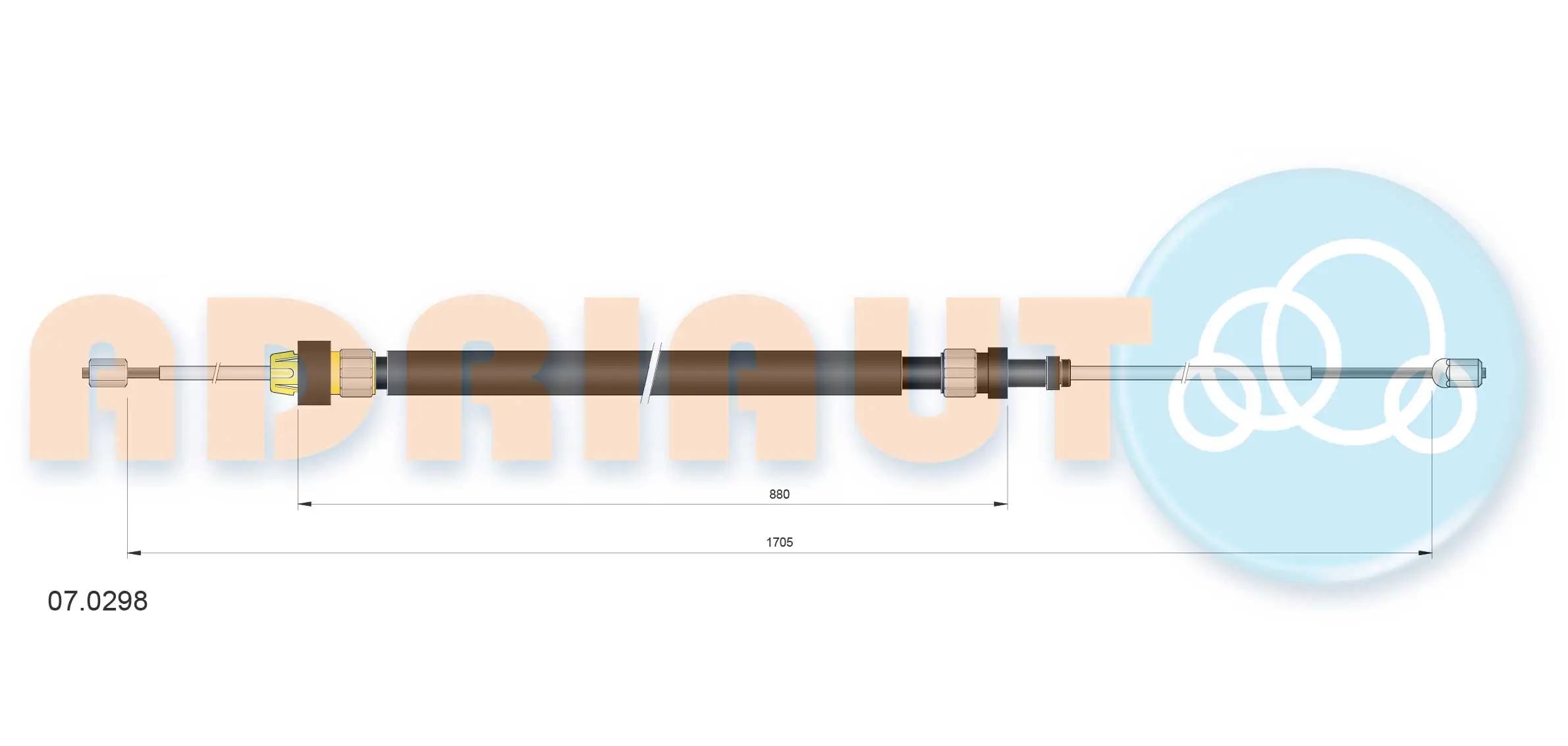 Cable Pull, parking brake 07.0298