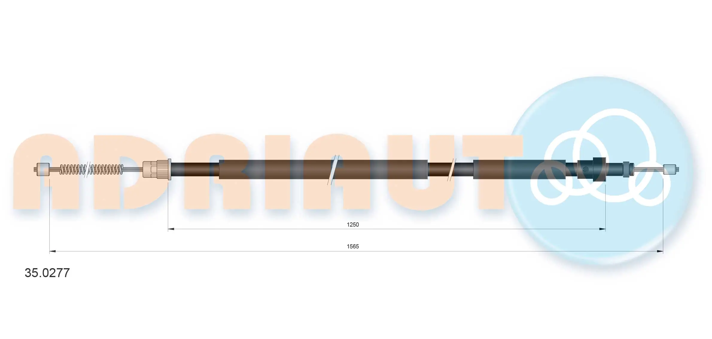 Cable Pull, parking brake 35.0277