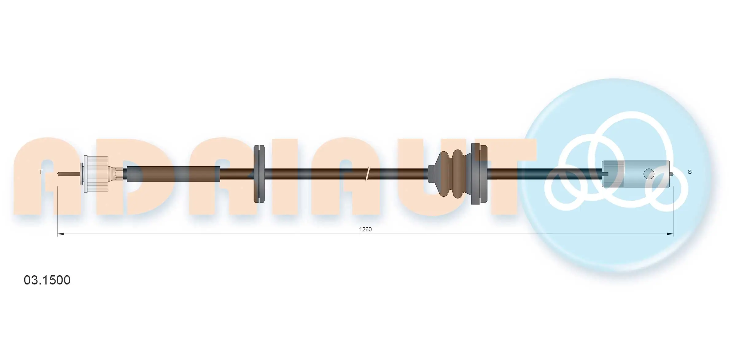 Speedometer Cable 03.1500