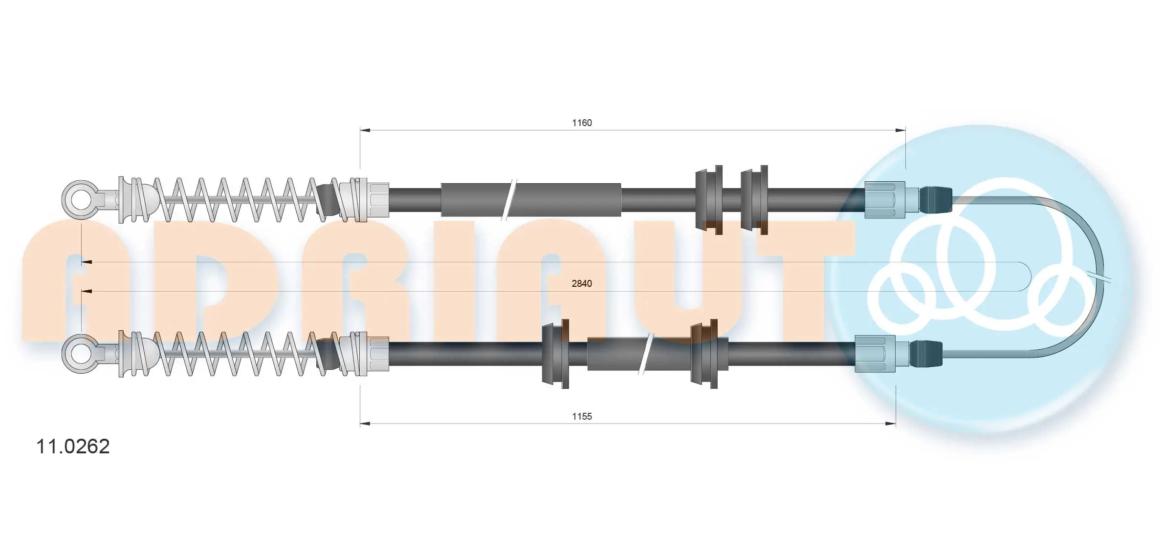 Cable Pull, parking brake 11.0262