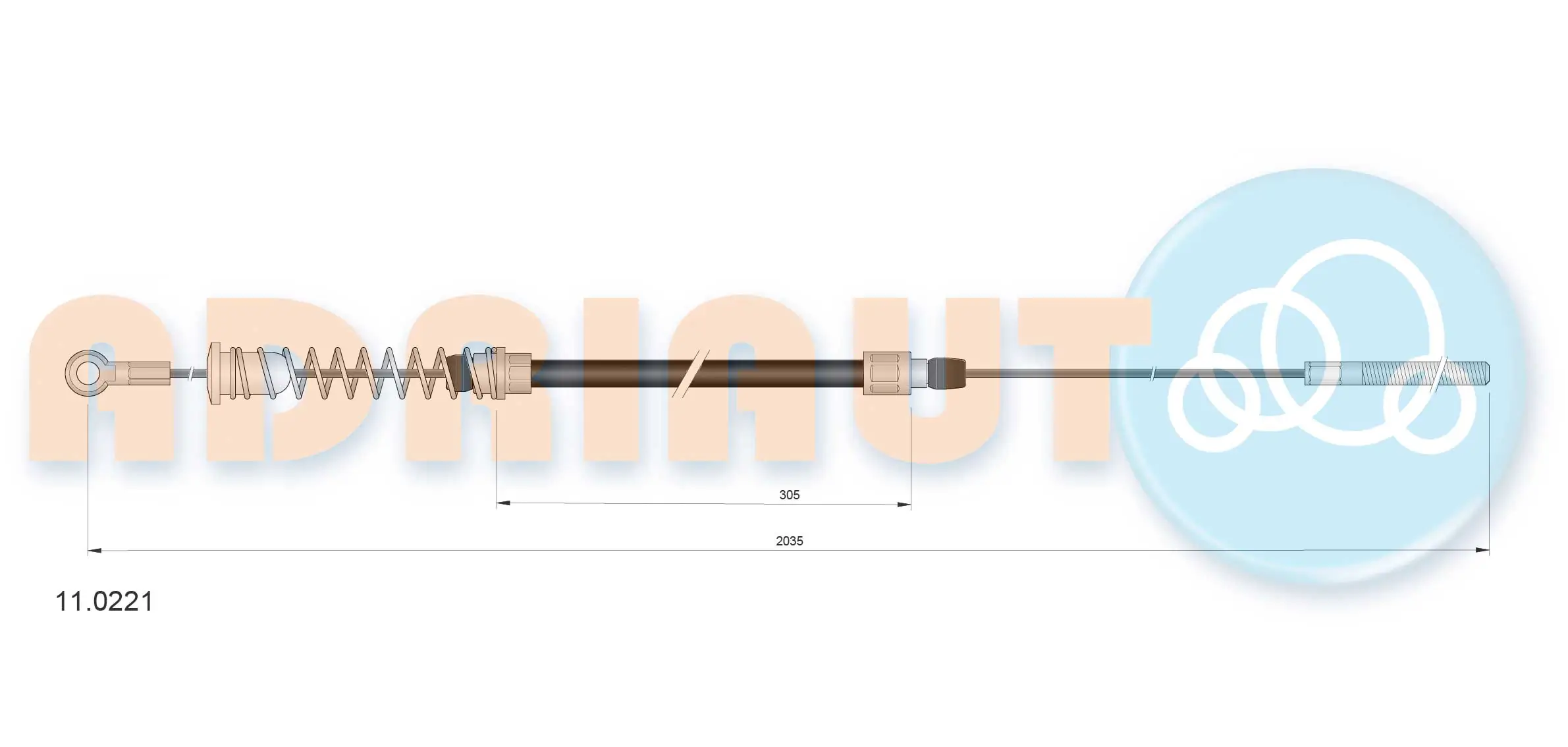 Cable Pull, parking brake 11.0221