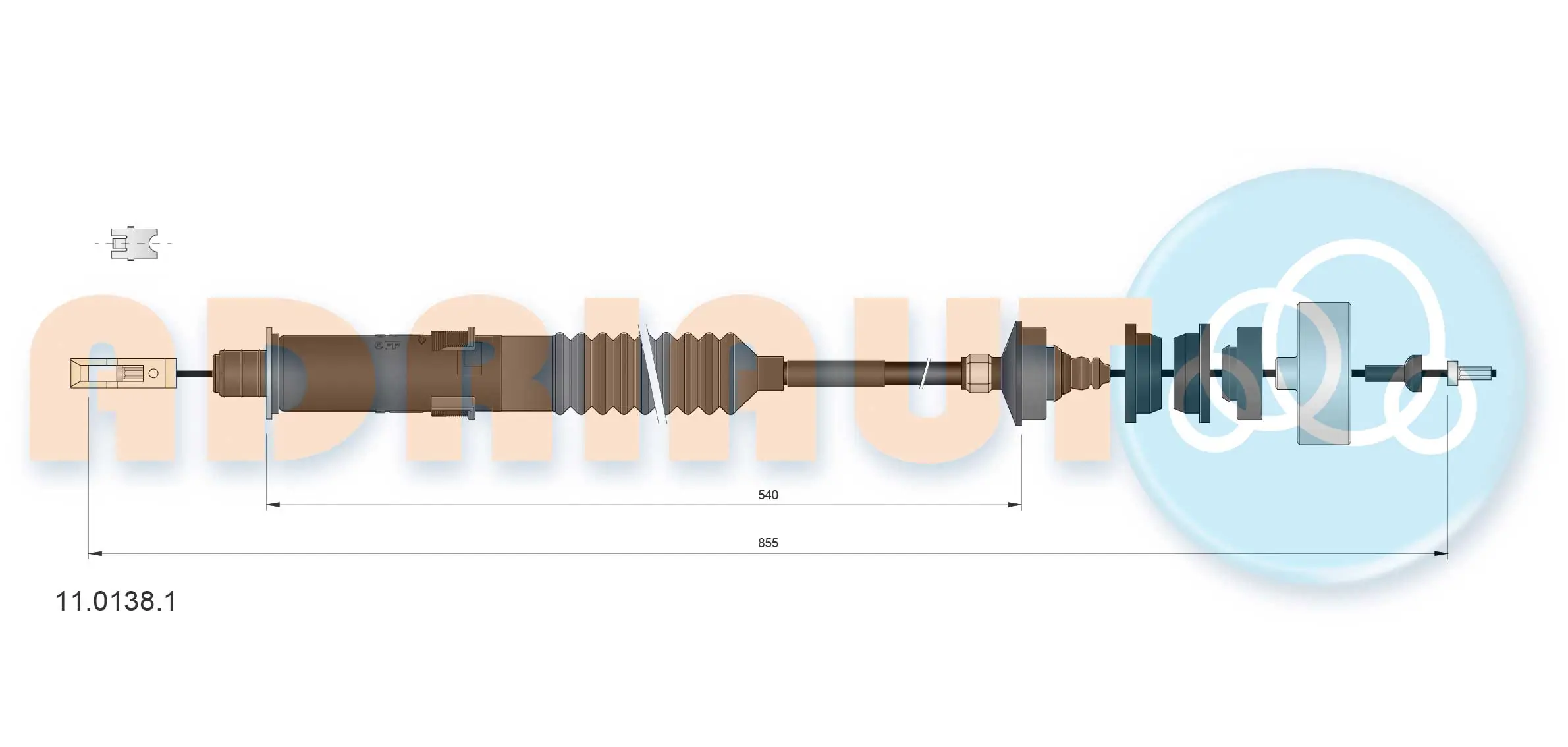 Cable Pull, clutch control 11.0138.1