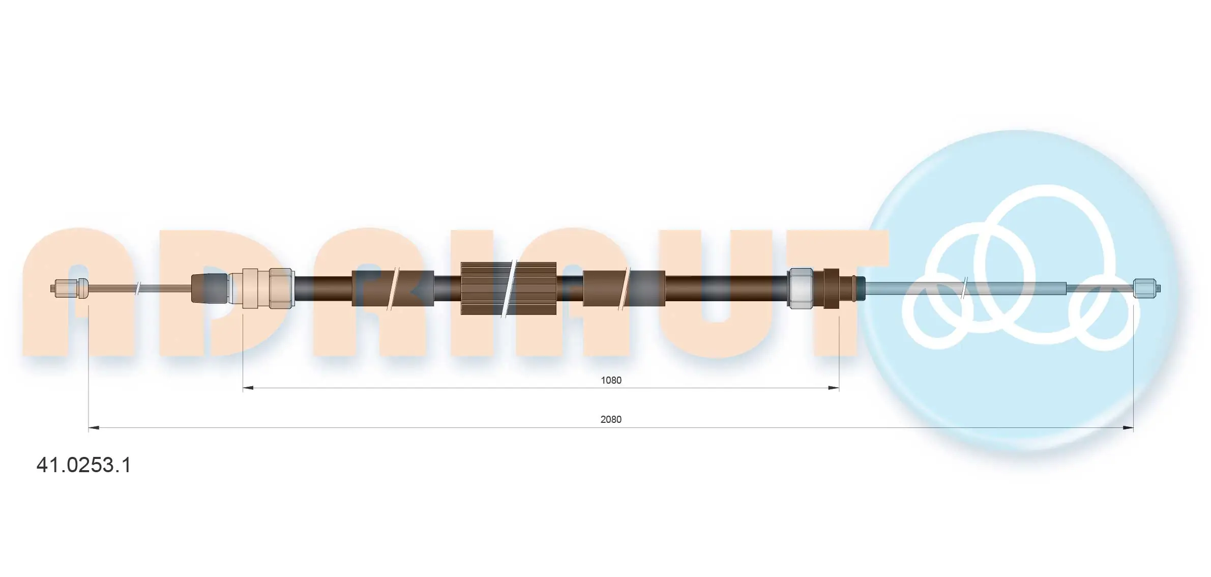 Cable Pull, parking brake 41.0253.1