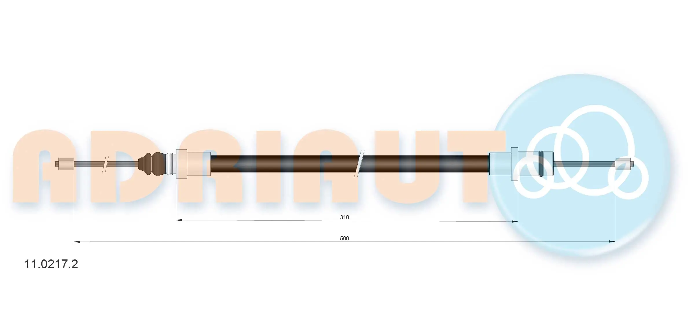 Cable Pull, parking brake 11.0217.2