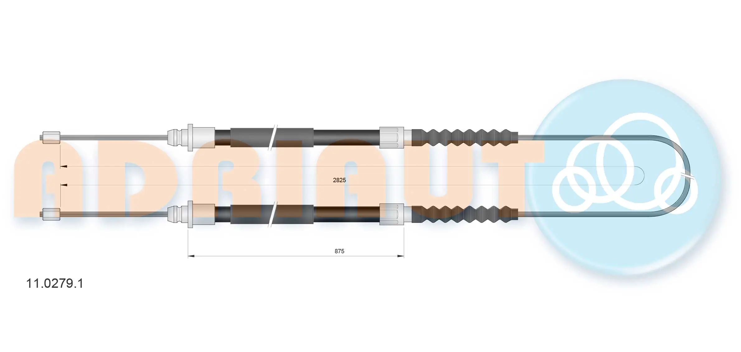 Cable Pull, parking brake 11.0279.1