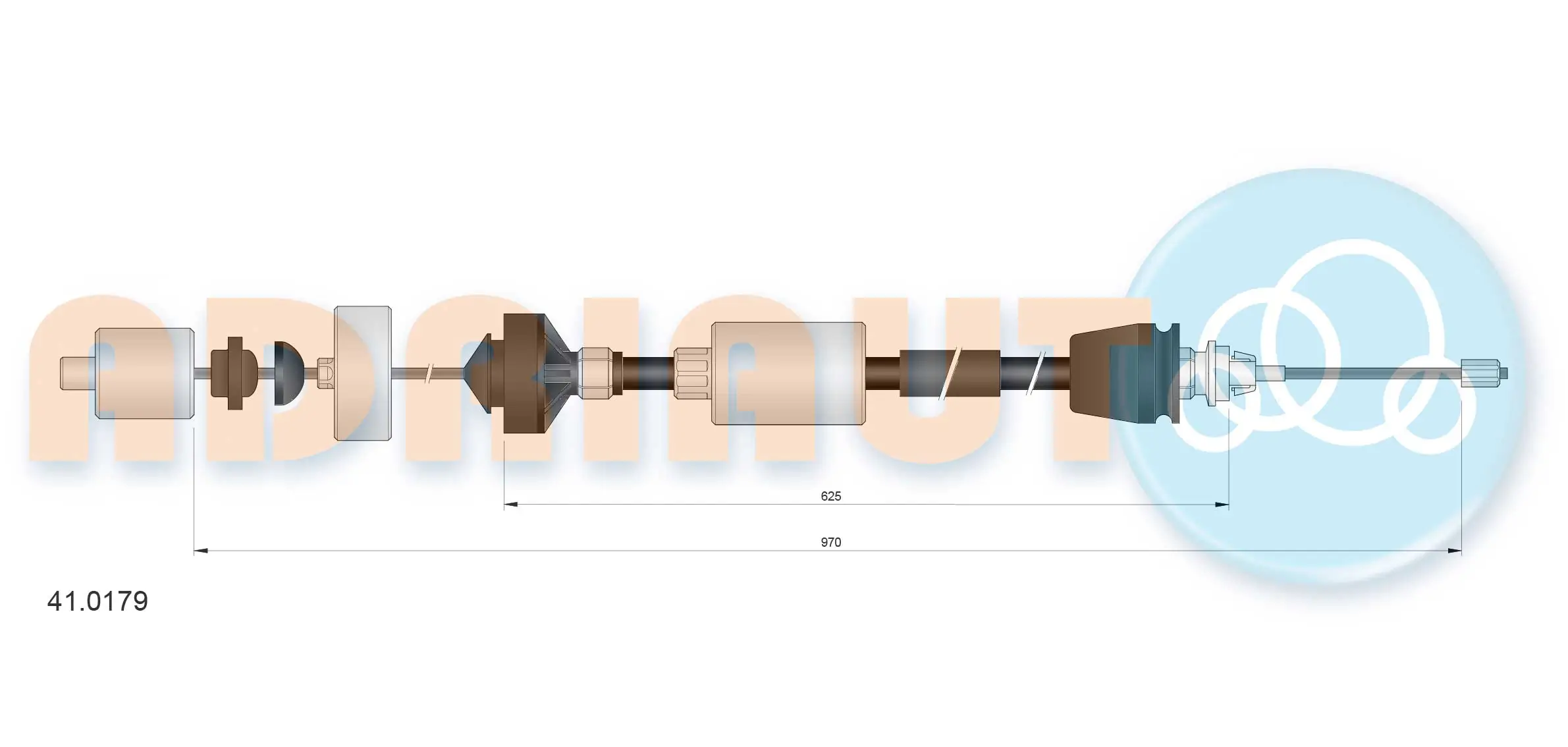 Cable Pull, clutch control 41.0179