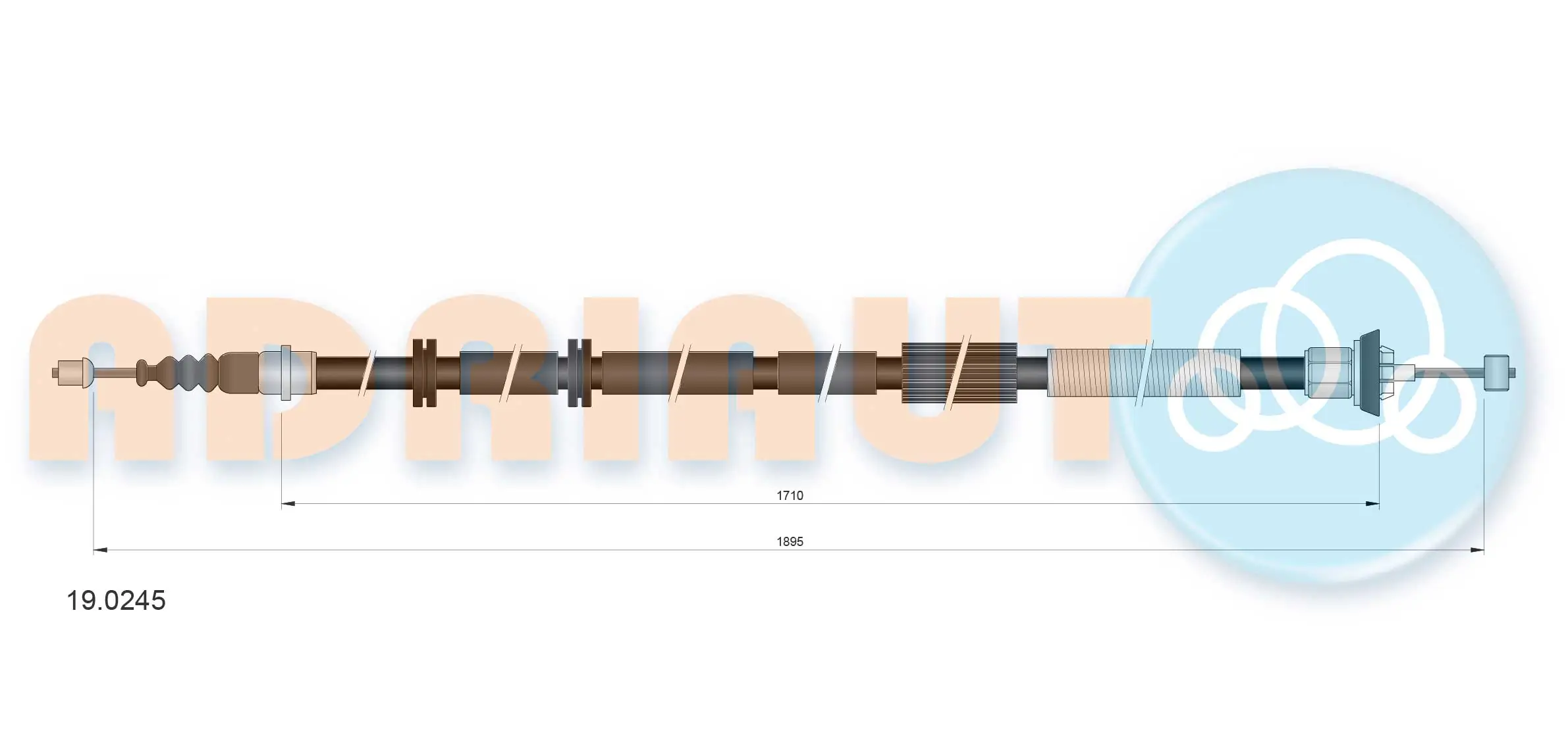 Cable Pull, parking brake 19.0245