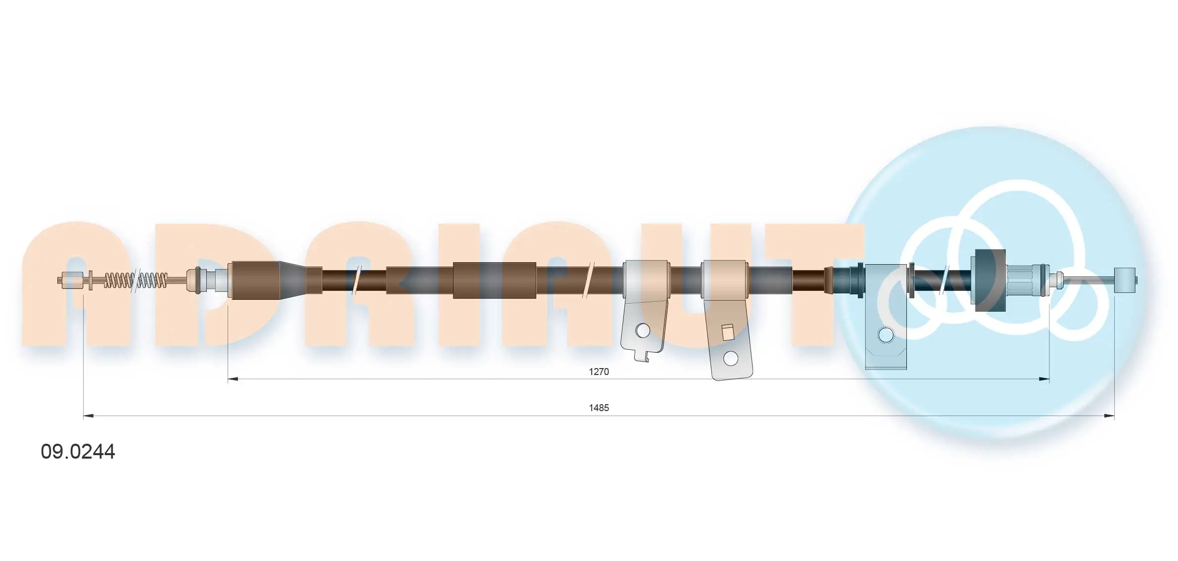 Cable Pull, parking brake 09.0244