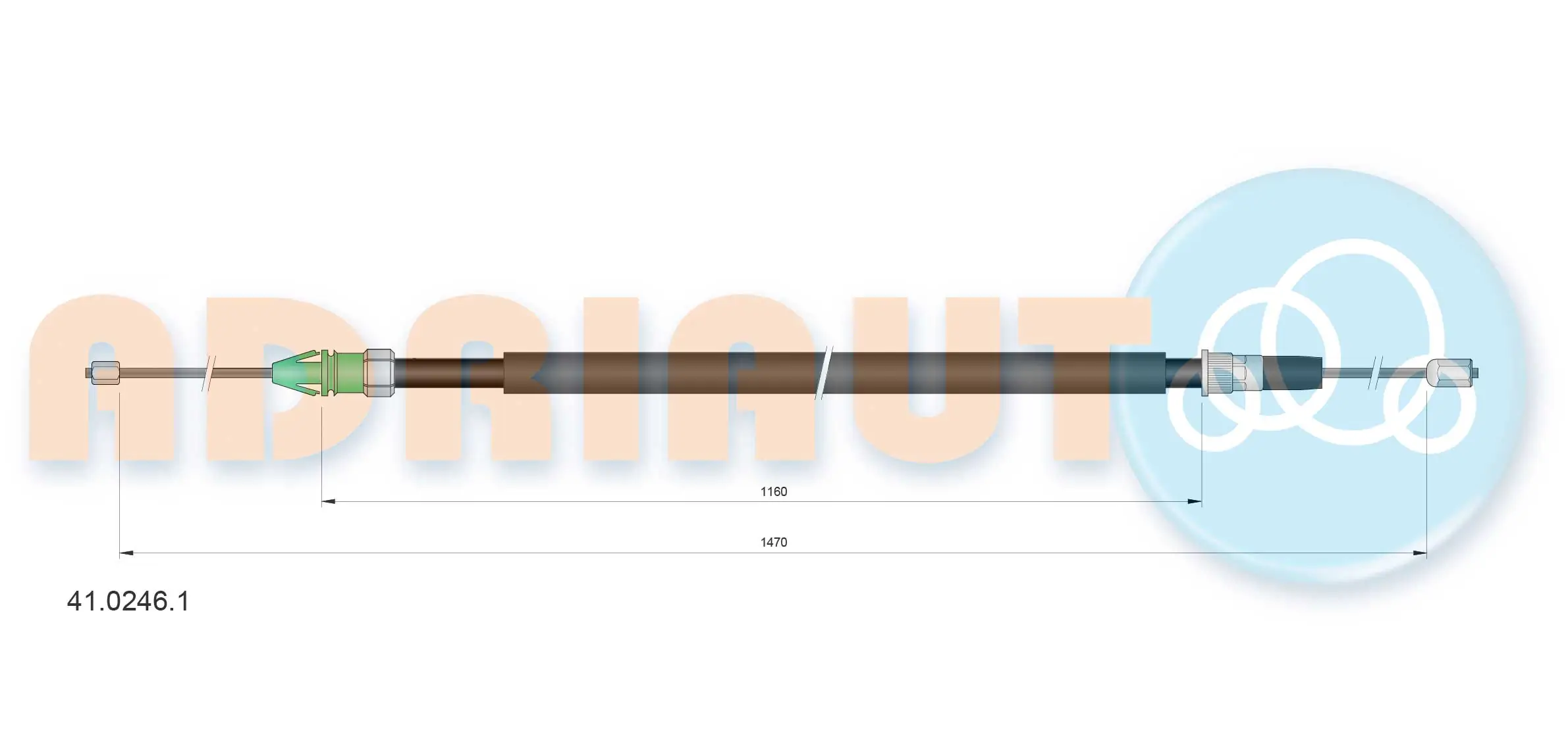 Cable Pull, parking brake 41.0246.1