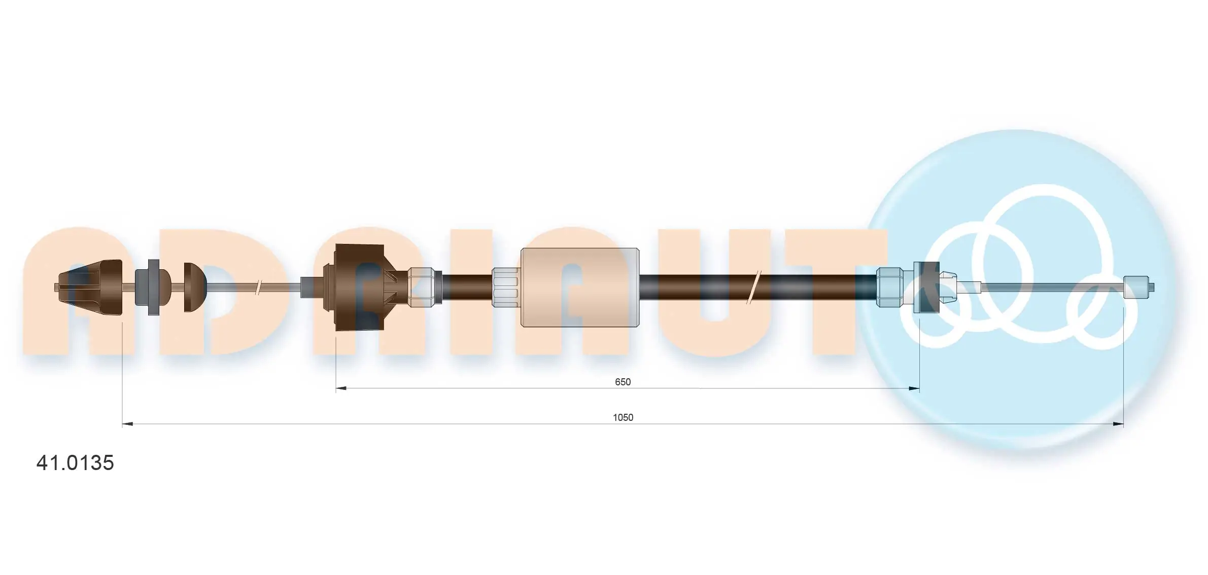 Cable Pull, clutch control 41.0135