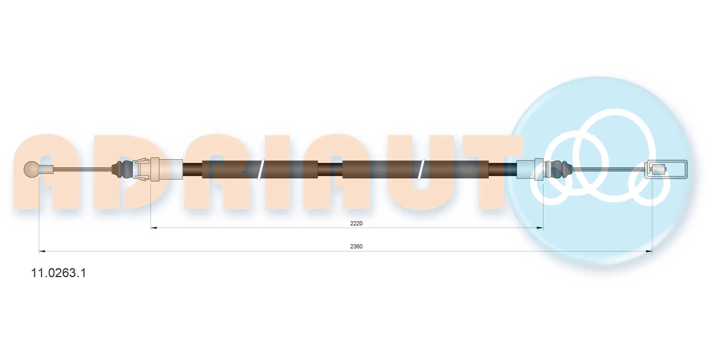 Cable Pull, parking brake 11.0263.1