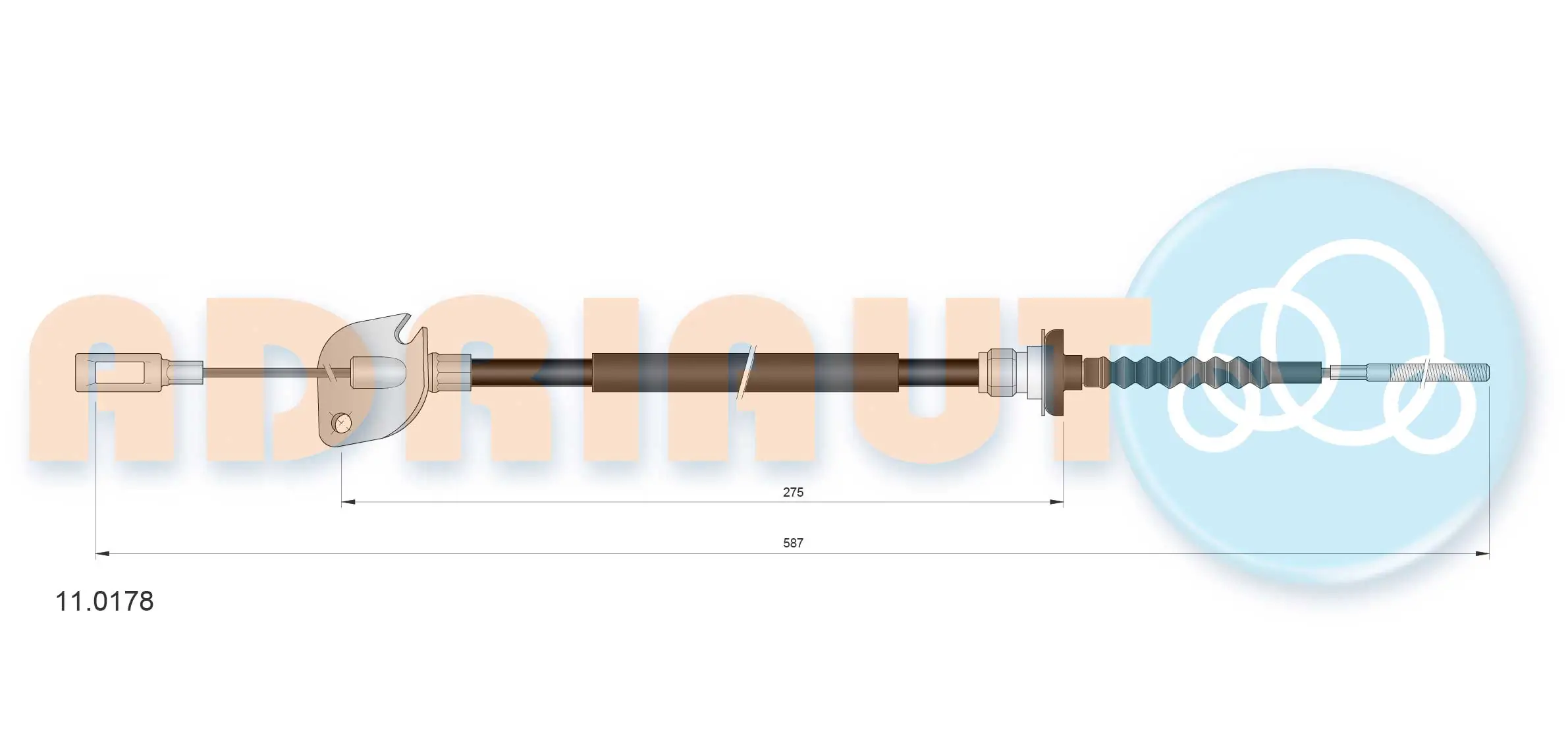 Cable Pull, clutch control 11.0178