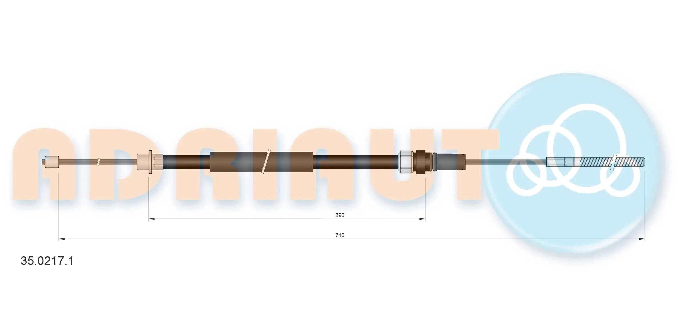 Cable Pull, parking brake 35.0217.1